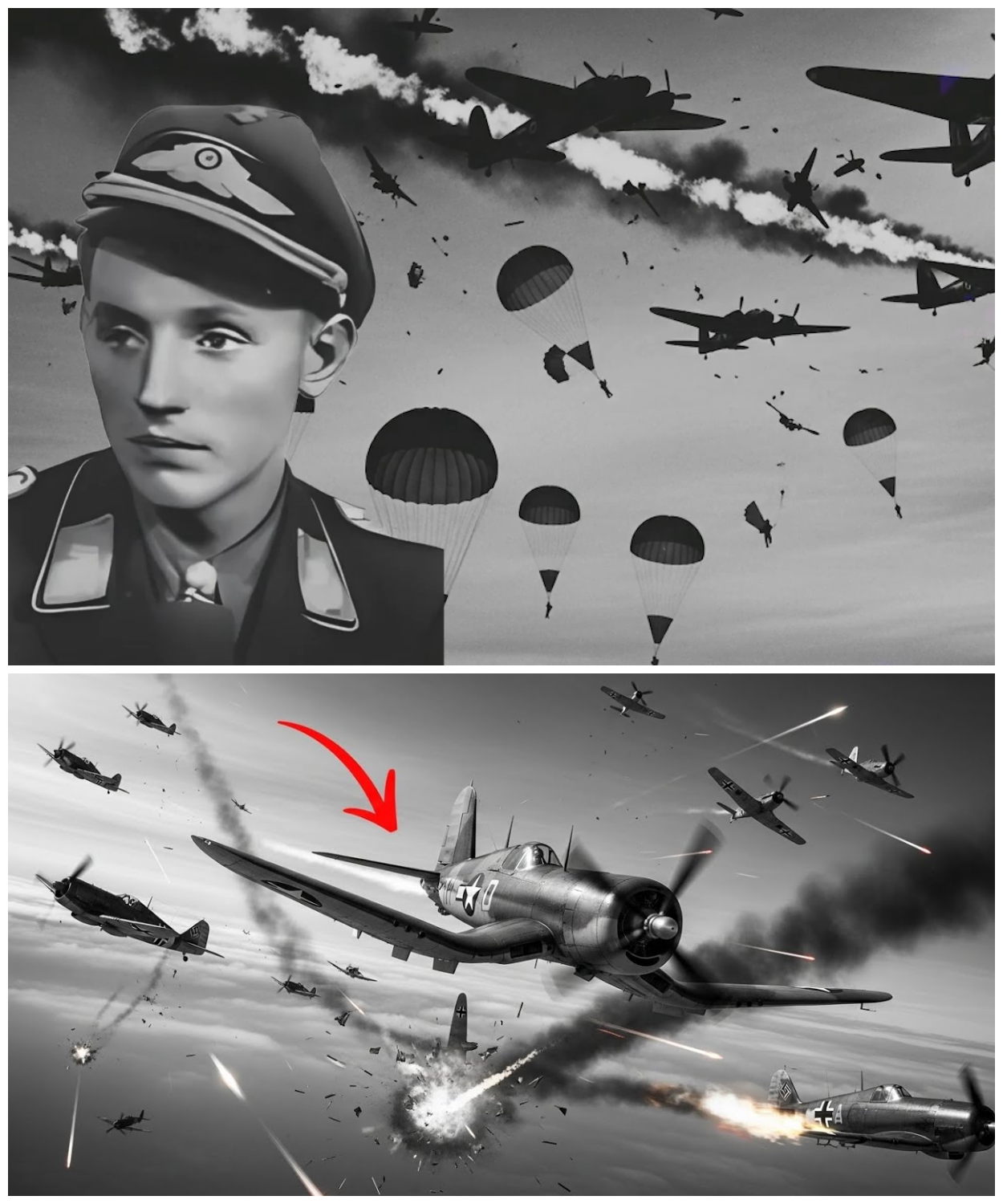 “I Can’t See Him!” — A Camouflaged Corsair Shattered a 9-Plane German Formation