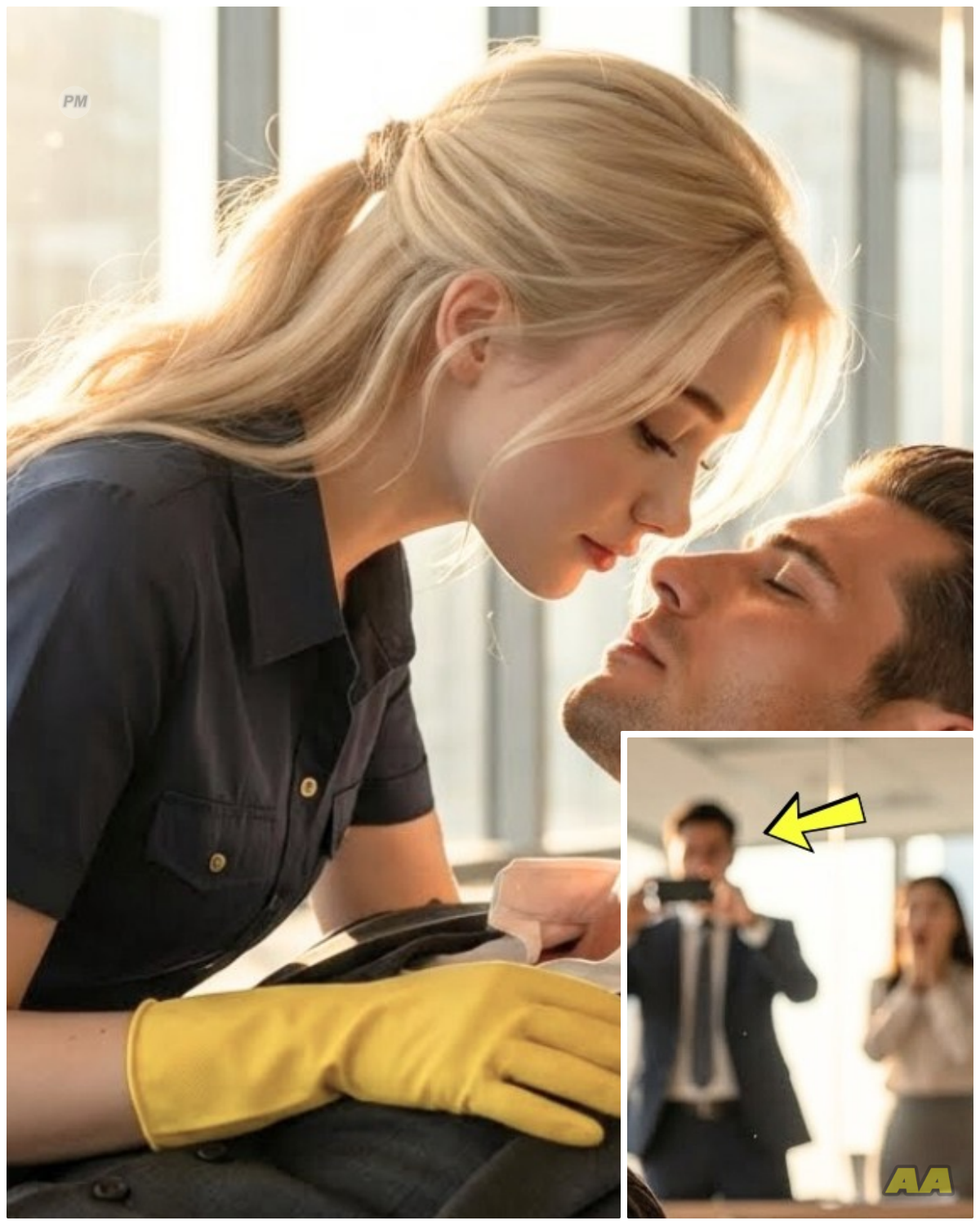 Single Mom Janitor Kissed A Billionaire To Save His Life — And Then Everything Changed