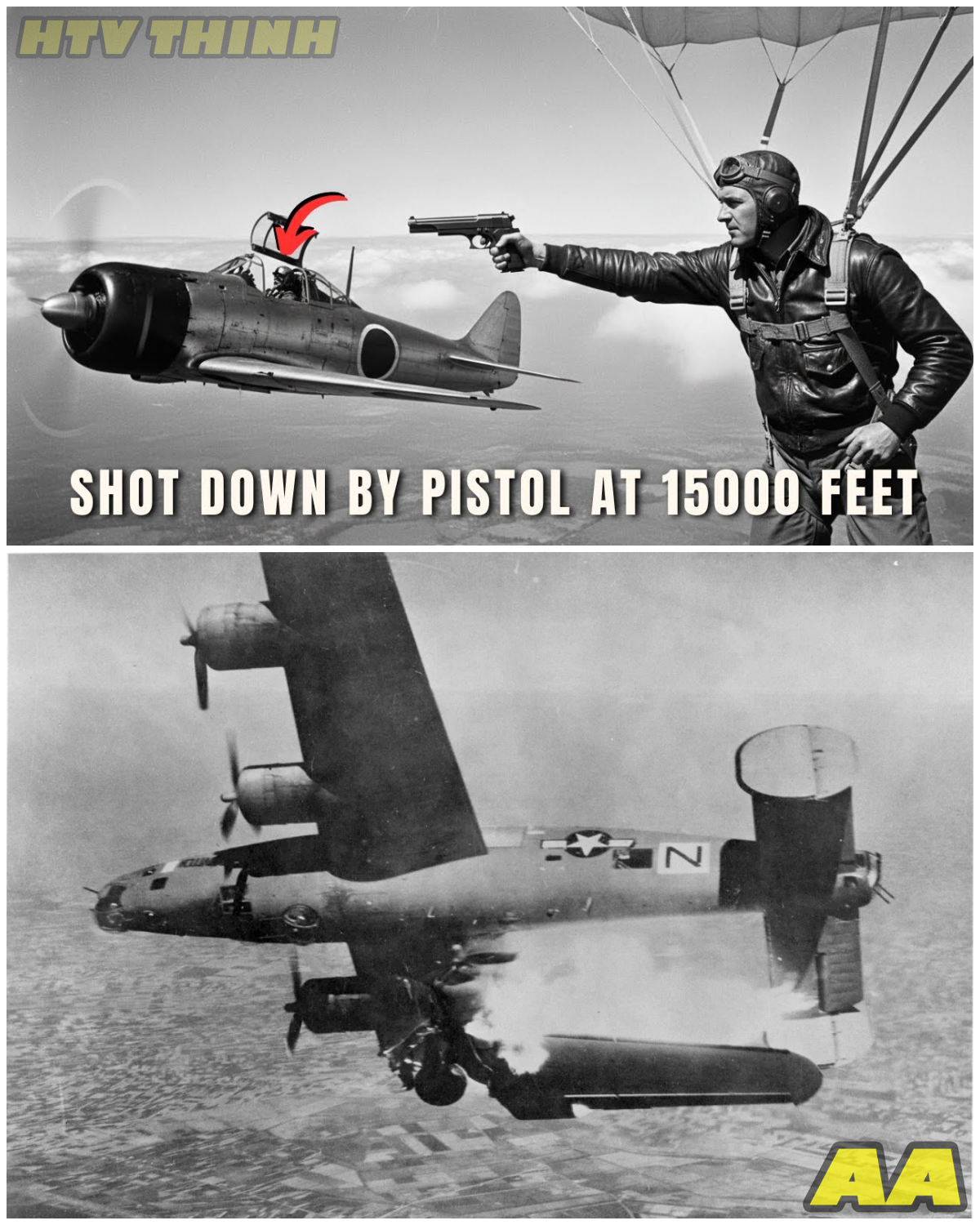 😱 When This B-24 Liberator Pilot Shot Down a Japanese Plane – With His Pistol at 15,000 Feet 😱 – HTT