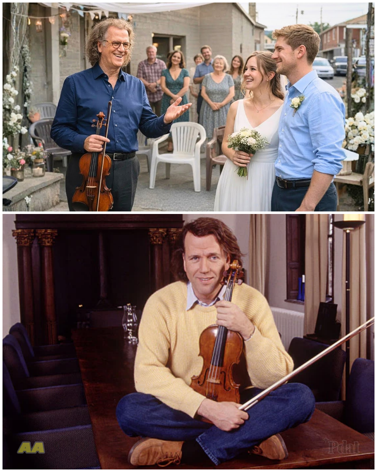 SHE HAD NO MONEY FOR A BAND AT HER WEDDING… UNTIL ANDRÉ RIEU SUDDENLY APPEARED