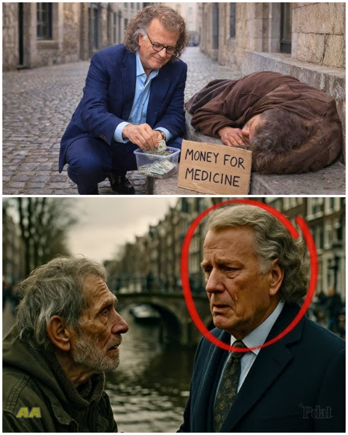 ANDRE RIEU SEES HIS SICK CHILDHOOD FRIEND ON THE STREET AND TAKES ACTION THAT STUNS THE WORLD