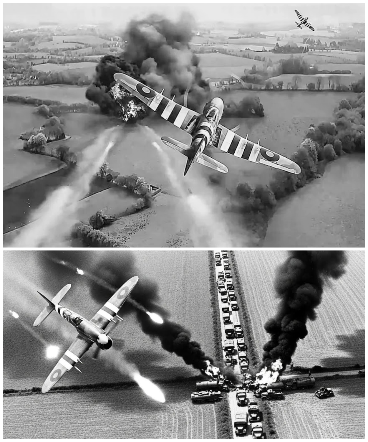 How British Typhoons Destroyed 500 German Vehicles in 72 Hours at Falaise Pocket