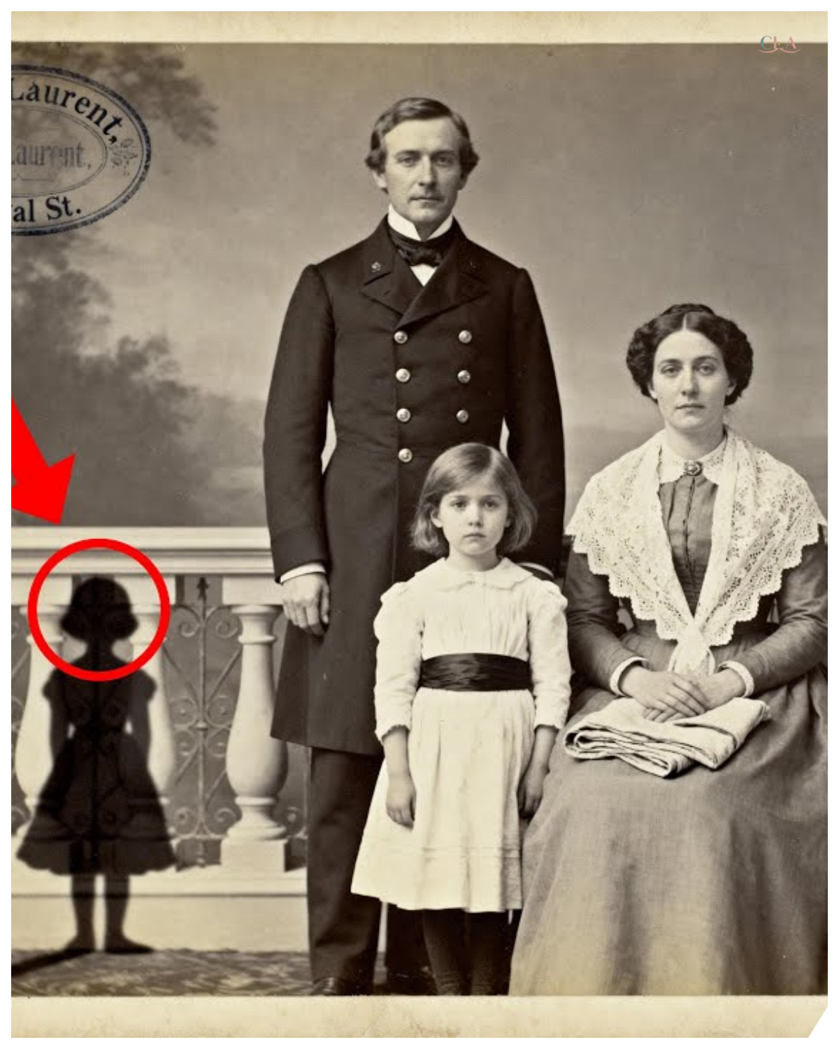 🌑 VICTORIAN SHOCK: 1858 STUDIO PORTRAIT SEEMS ELEGANT — UNTIL THE SHADOW BEHIND THE SUBJECT REVEALS SOMETHING SINISTER 👀 At first glance, it’s a classic, refined image of poise and charm, but the long, twisted shadow lurking just behind the sitter hints at a hidden presence, leaving historians and collectors unsettled as whispers of secrets long buried surface from the past 👇