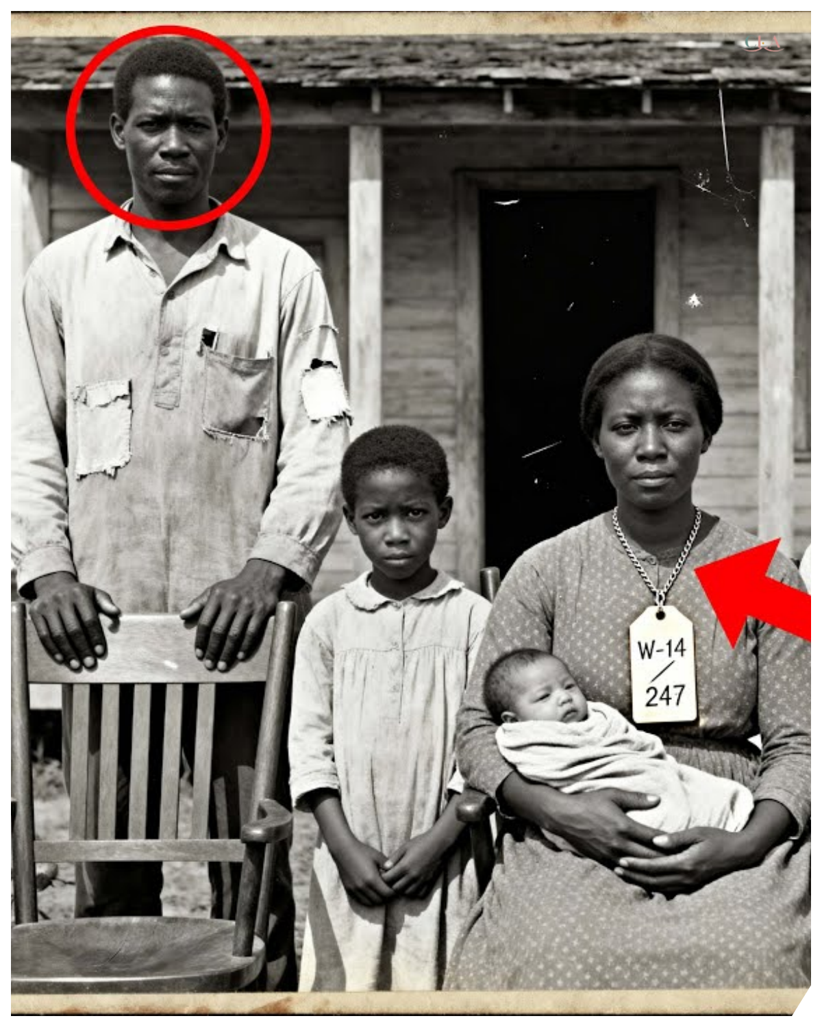 This 1881 Farm Portrait Looks Honest Until You Notice the Mother’s Necklace