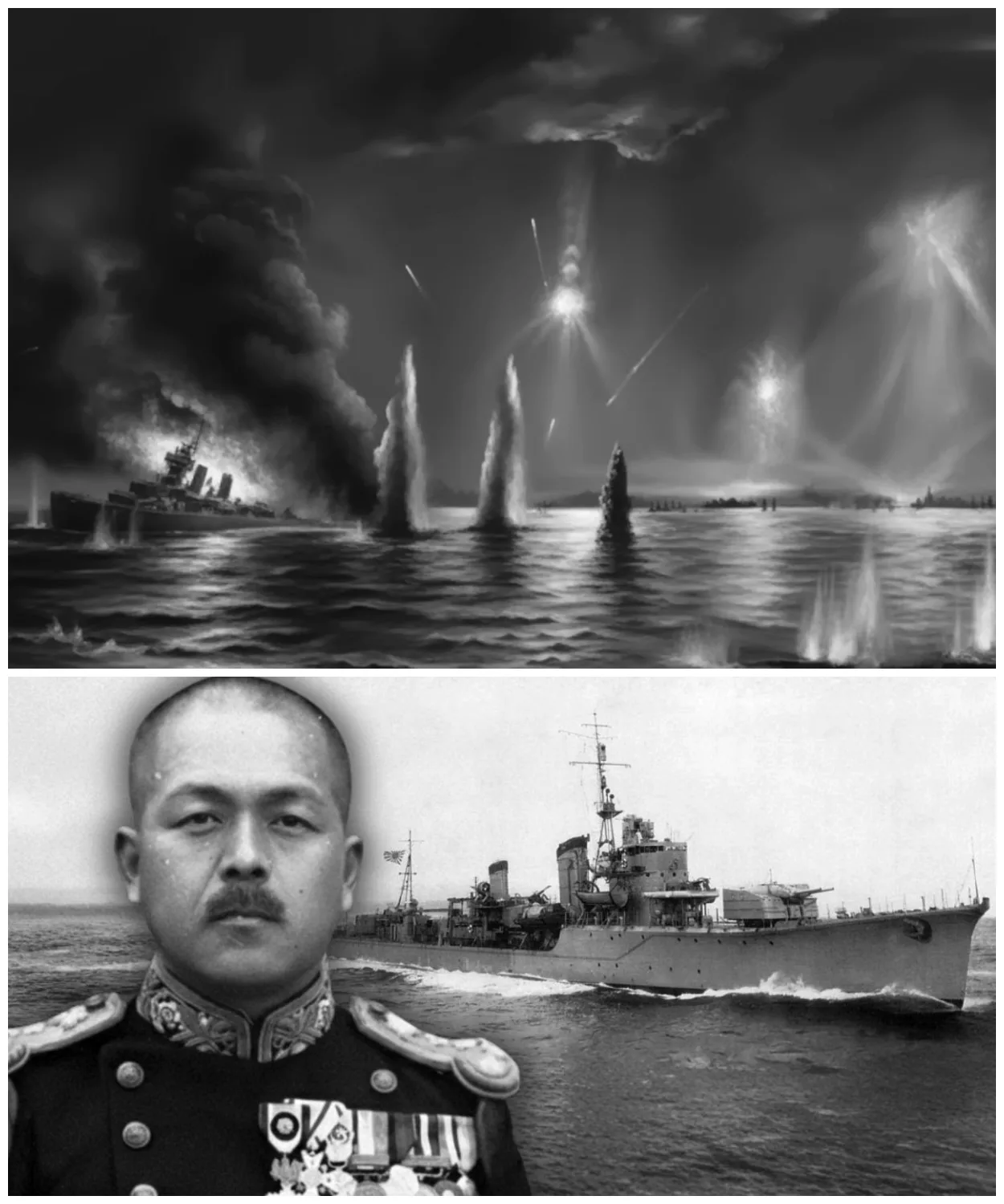 JAPANESE DESTROYER CAPTAIN FACED AMERICAN RADAR GUIDED NIGHT FIGHTING LOST 4 SHIPS IN 90 MINUTES