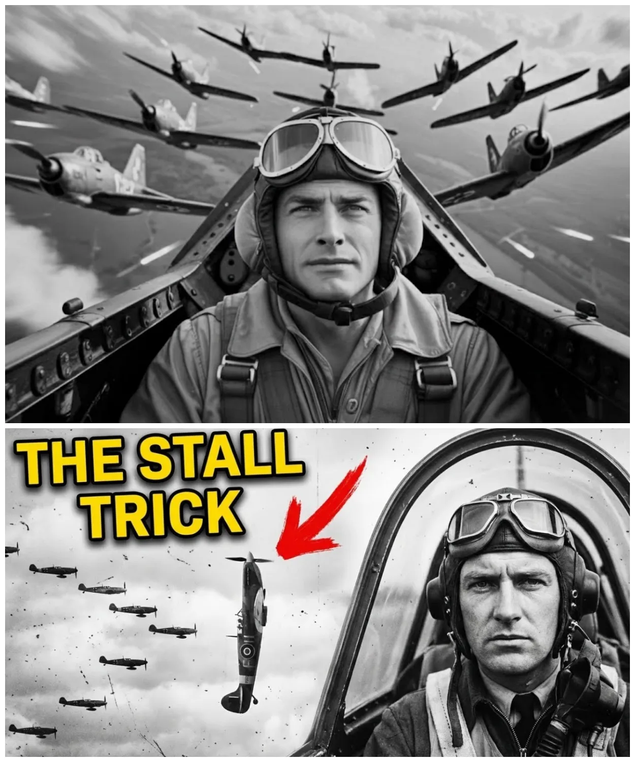 “HE’S FLYING BACKWARDS!” — GERMAN RADIOS COLLAPSED AS ONE STALL TRICK CONFUSED 8 ME-109S