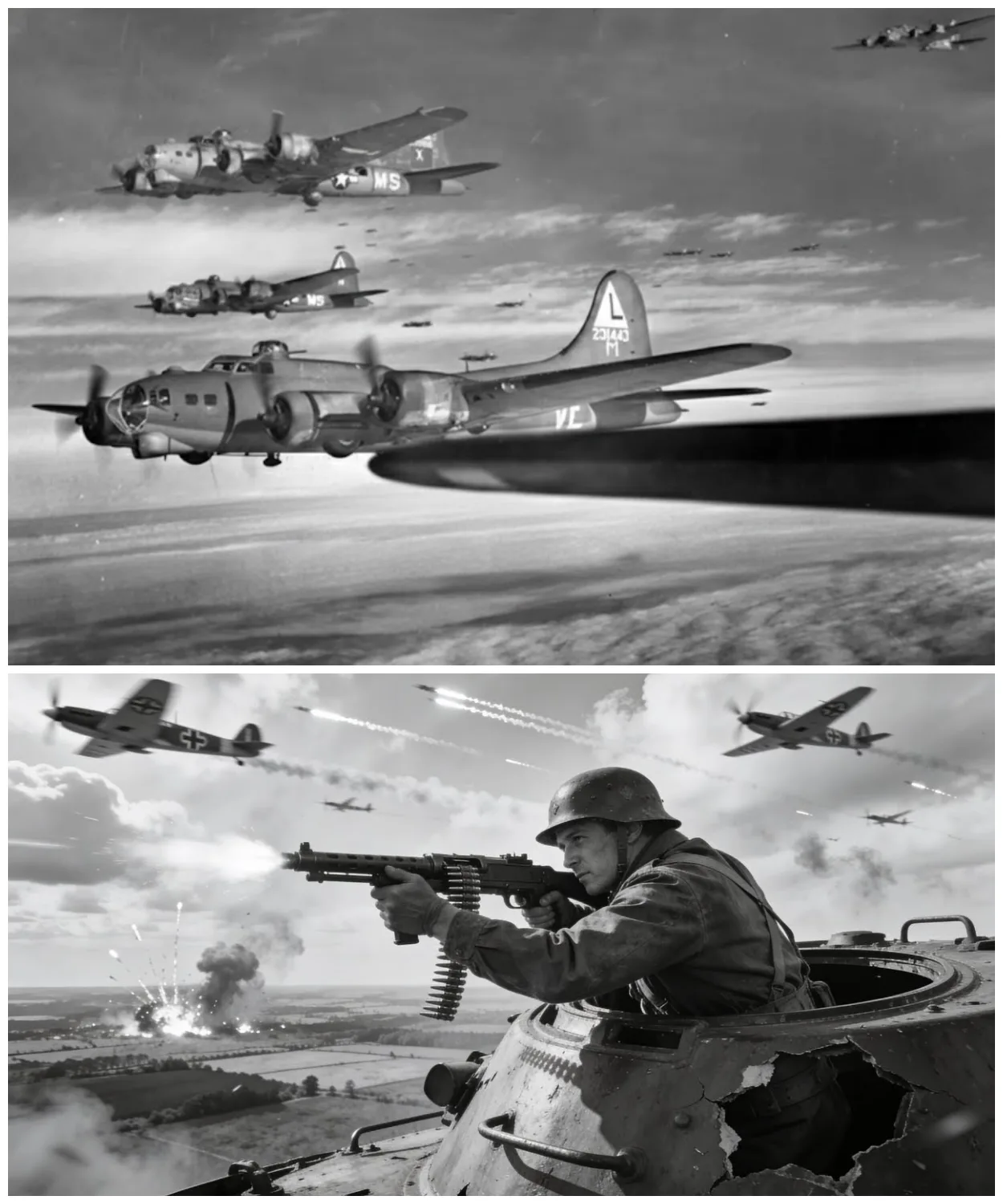 When Flak Blew Off His Turret — This Gunner’s Insane Hand Held 50 Cal Killed 5 Fw 190s