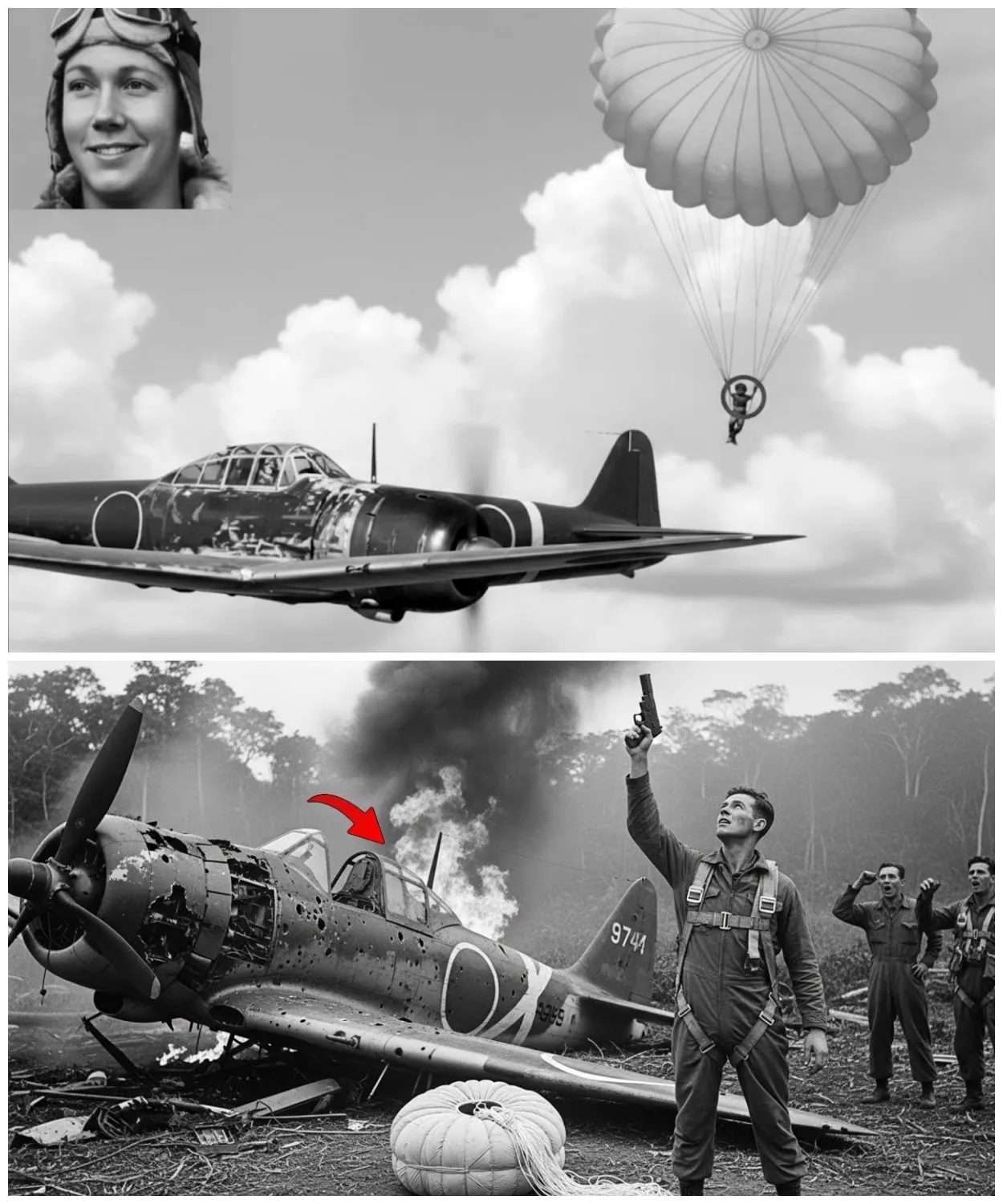 This Pilot Destroyed A Zero With 4 Pistol Shots — While Hanging In A Parachute