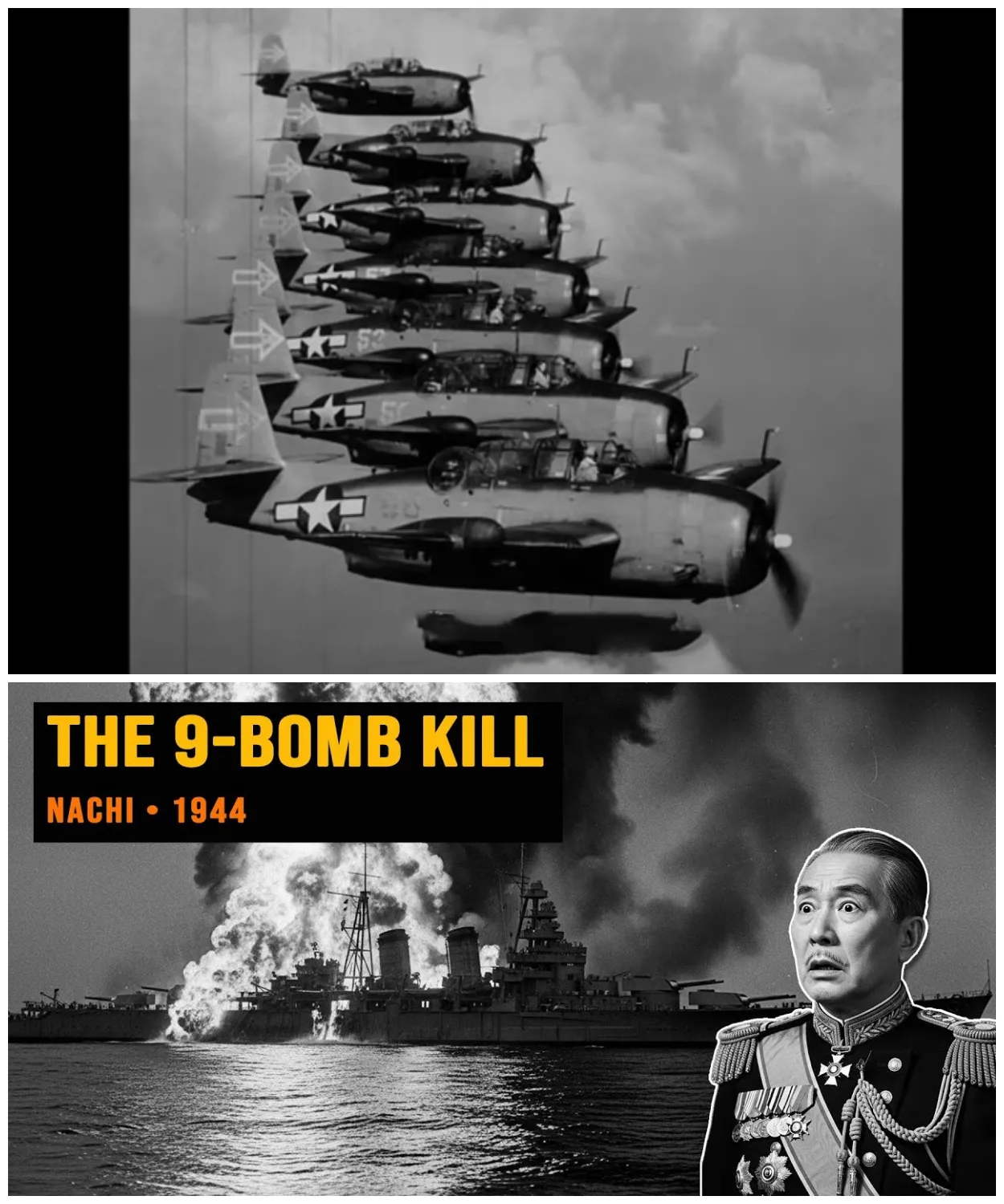 The Japanese Thought Nachi Was Untouchable — Until Nine Bombs Turned Her Into a Towering Fireball