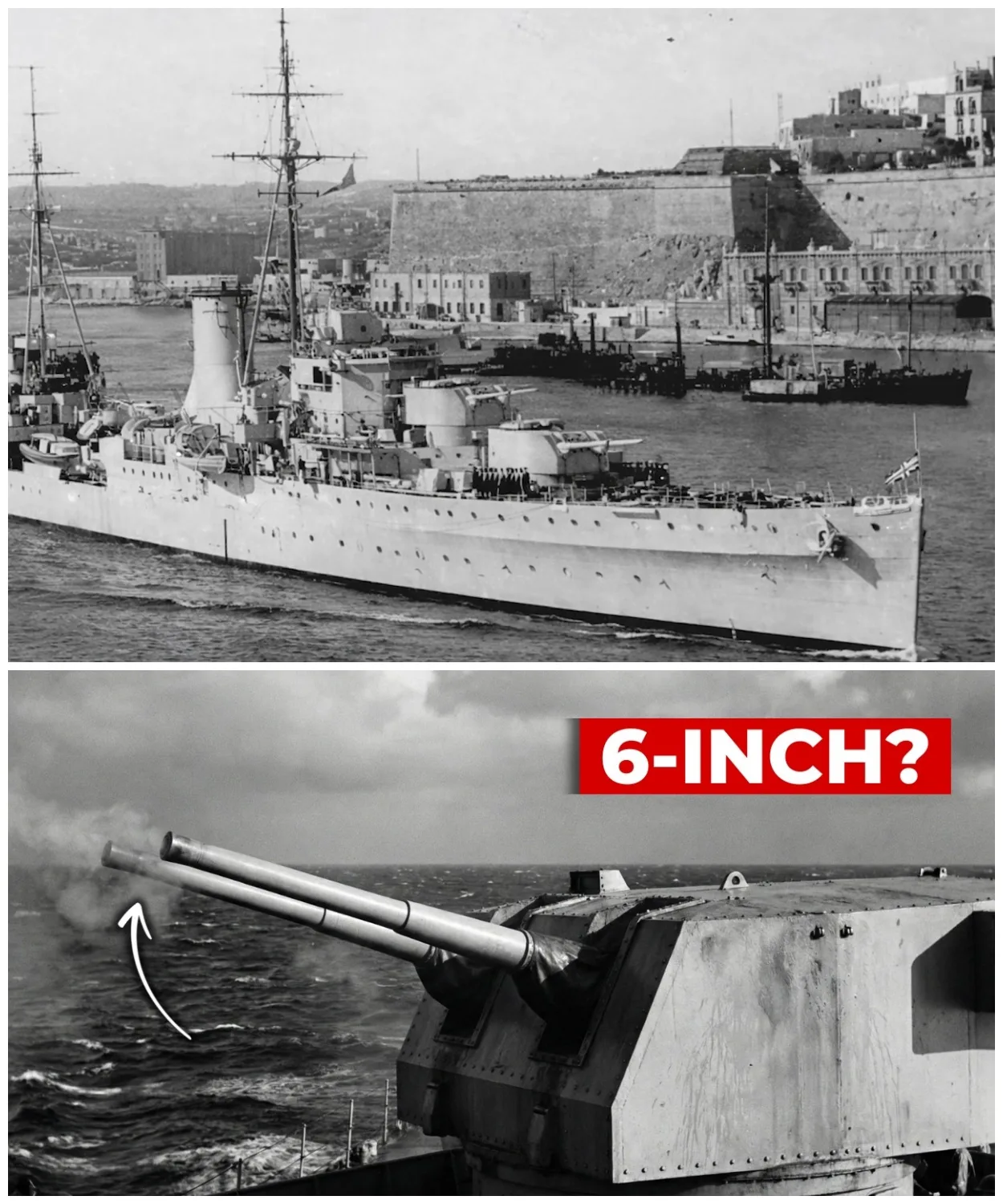 The ‘Undergunned’ British Cruiser That Broke The Italian Fleet At Night.