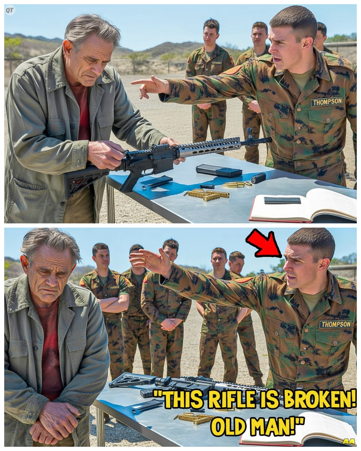 “This is Impossible!” Young Marines Could Not Assemble New Rifle, Old Veteran Did It In 1 Minute