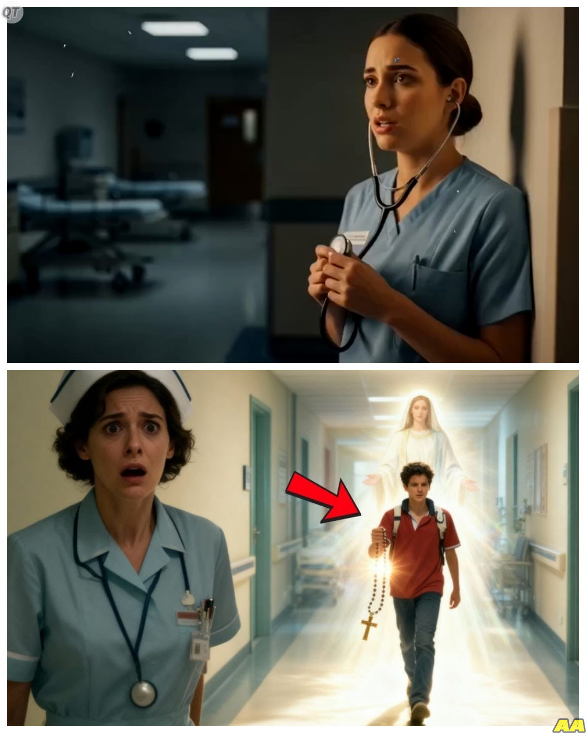 The Nurse Who Mocked The Image Of The Virgin Mary In A Quiet Hospital Corridor Suddenly Froze When She Claimed To See Carlo Acutis Passing By Holding A Shining Rosary A Moment So Unexpected So Impossible That It Shattered Her Confidence And Left Her Questioning Whether What She Witnessed Was Real Or Something She Could Never Explain -KK It started as a careless remark a moment of sarcasm she never thought twice about until everything shifted and the atmosphere changed in a way she could not ignore and what she saw next turned that brief moment into something she has never been able to dismiss. The full story is in the comments below.