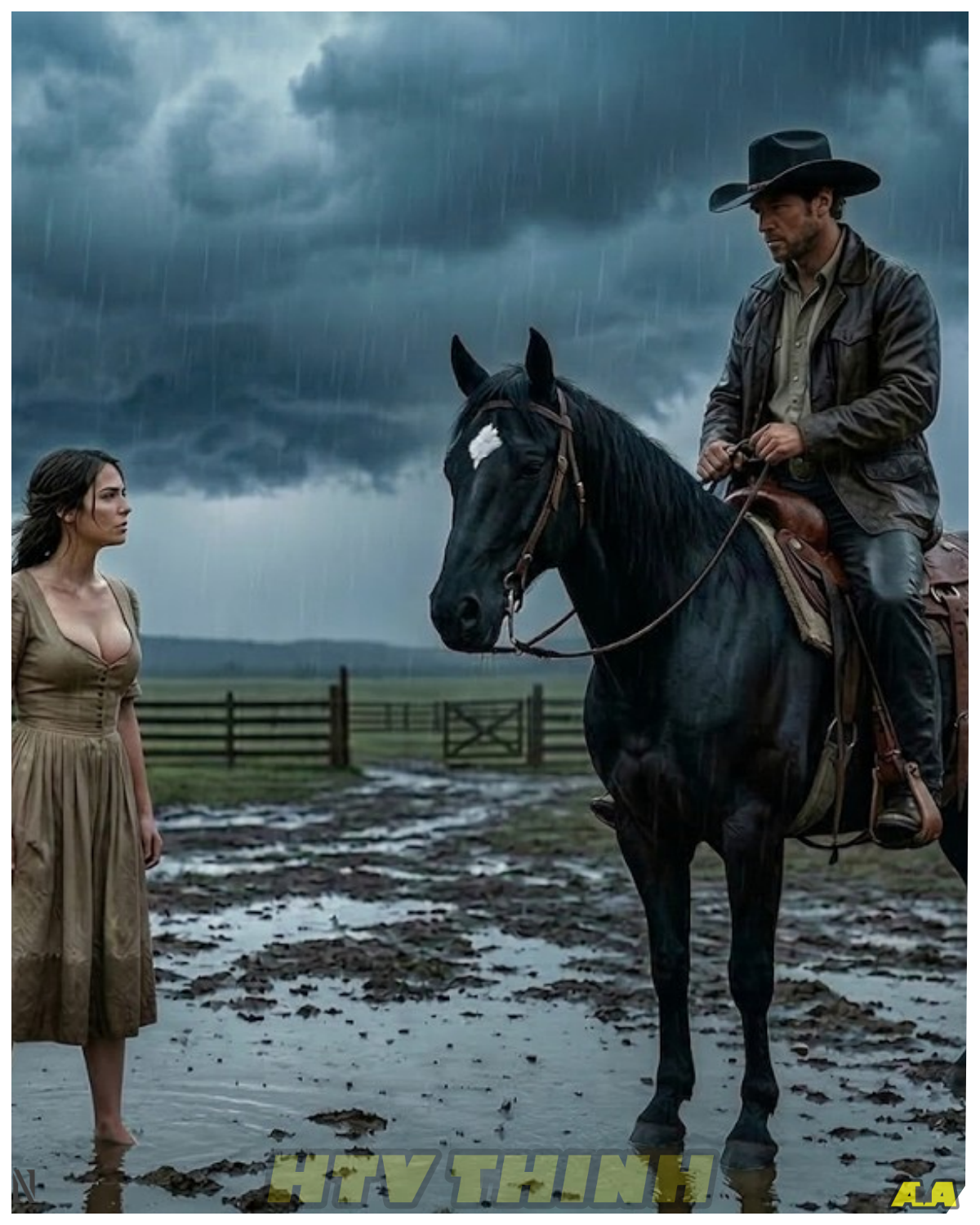 She Waited in the Rain for a Husband Who Betrayed Her — Then a Cowboy Rode In and Refused to Leave