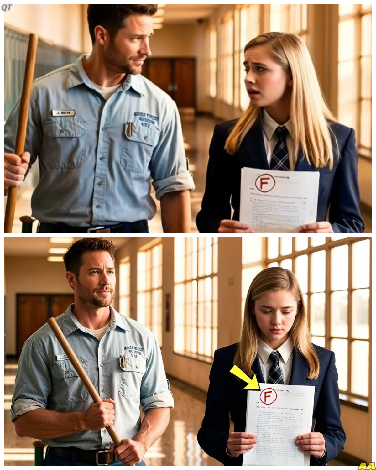 A Billionaire’s Daughter Who Failed Every Test Despite The Best Tutors Money Could Buy Was Written Off As A Lost Cause Until A Quiet Single Dad Janitor Stepped In And Taught Her One Simple Principle Starting At Zero A Lesson That Shockingly Turned Everything Around And Left Her Elite Circle Questioning What They Had Missed All Along -KK They had thrown resources at the problem expecting results but nothing worked until someone with no status no recognition changed the approach completely and what followed was not just improvement it was a transformation no one could explain. The full story is in the comments below.