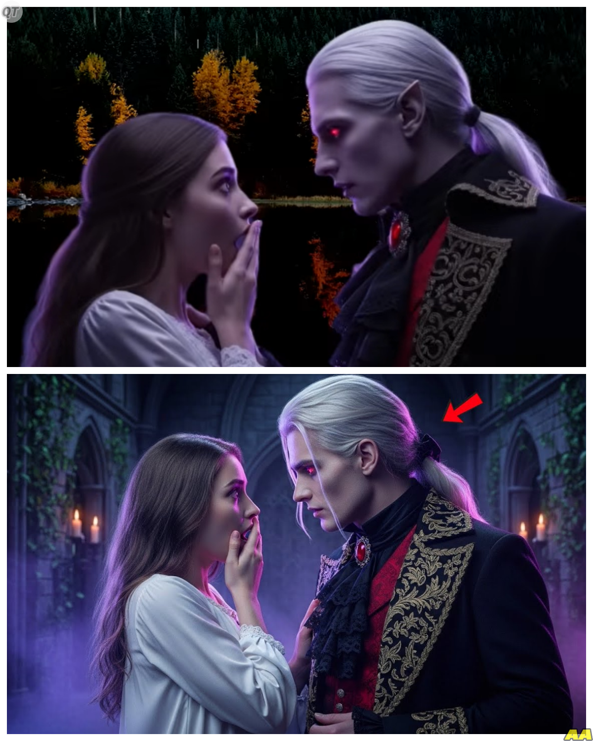 She Whispered A Name She Thought Was Just A Strange Dream But The Moment It Left Her Lips The Vampire King Froze Because It Was His True Name From A Thousand Years Ago A Name He Had Buried So Deep That No Living Soul Should Have Known It -KK At first he dismissed her as insignificant just another fleeting presence until that single word changed everything and the confidence he carried for centuries began to crack under a truth he could not explain. The full story is in the comments below.