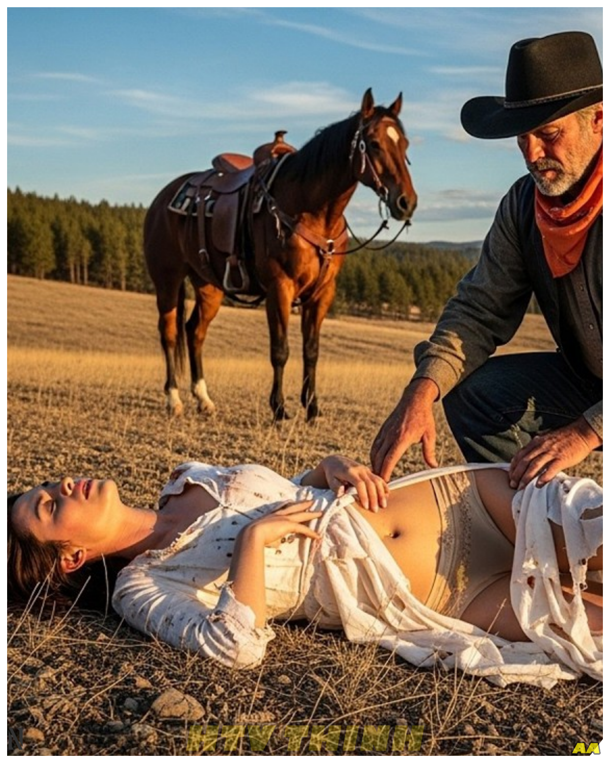 “If you want to… just do it.” The words were low, barely above a whisper, but they cut through the air with the sharpness of a blade. Jeb’s voice quivered as he stood over the edge of the ranch, staring down at the object in front of him. His eyes flickered between the people watching him and the dark, ominous shape on the ground. He knew what had to be done—but the weight of the decision was crushing him.