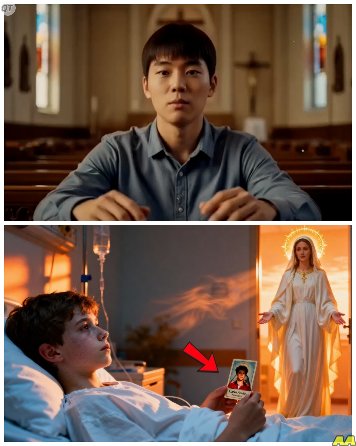 A Dying Boy Whispered Something To Carlo Acutis In A Quiet Hospital Room Words So Faint They Should Have Meant Nothing Until Moments Later The Atmosphere Shifted And Witnesses Claimed The Presence Of The Virgin Mary Filled The Space In A Way No One Could Explain -KK At first it seemed like a fragile moment between two children nothing more than a final exchange but what followed changed the tone completely leaving those nearby struggling to understand what they had just experienced. The full story is in the comments below.