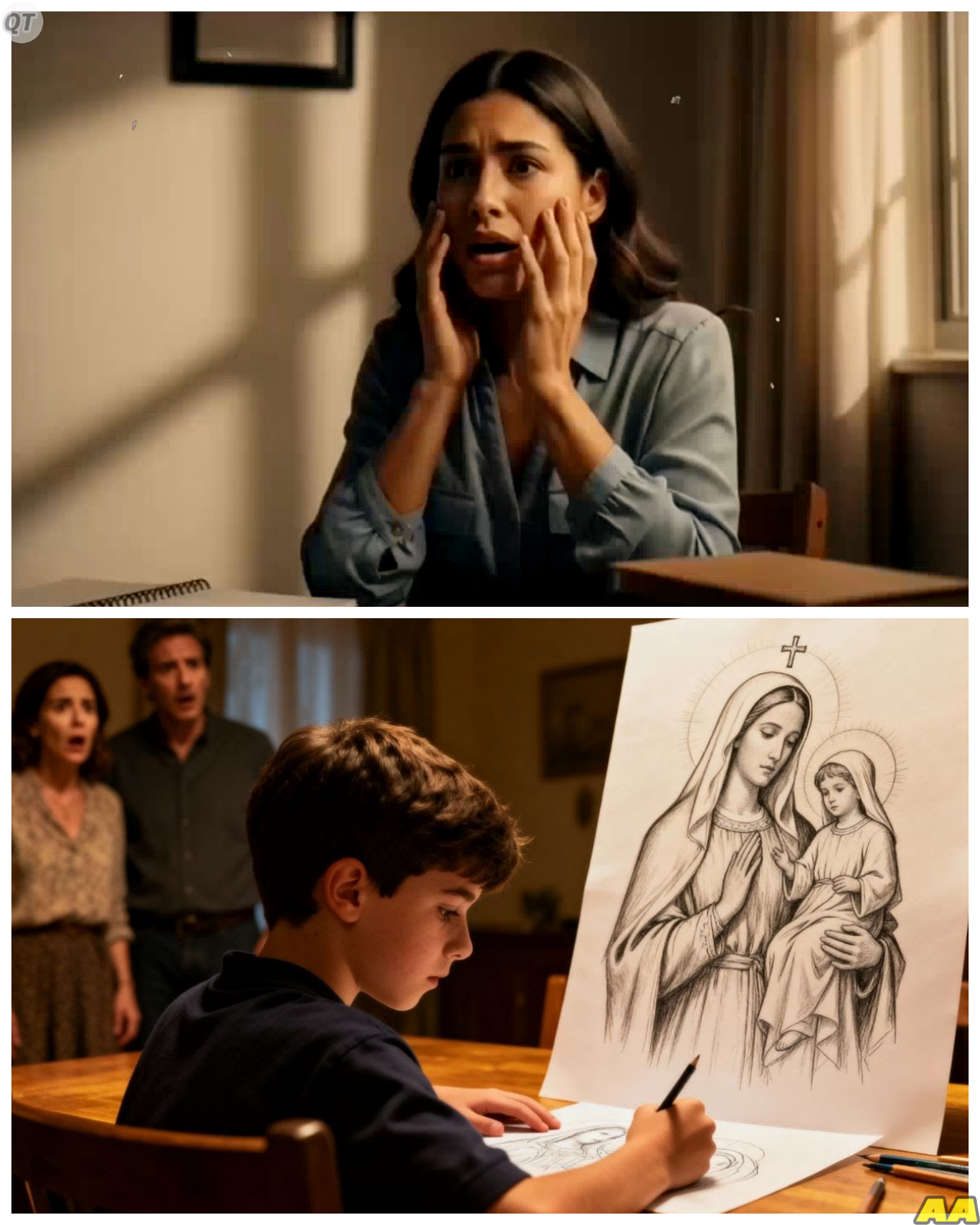 A Young Boy With Autism Shocked His Family When He Drew The Virgin Mary And Carlo Acutis In Precise Detail Despite Never Being Taught Who They Were Leaving Everyone Questioning How He Could Have Known What He Was Putting On Paper -KK At first it seemed like imagination something easy to explain away until the details were compared and the realization set in that what he created matched descriptions he had never been exposed to. The full story is in the comments below.