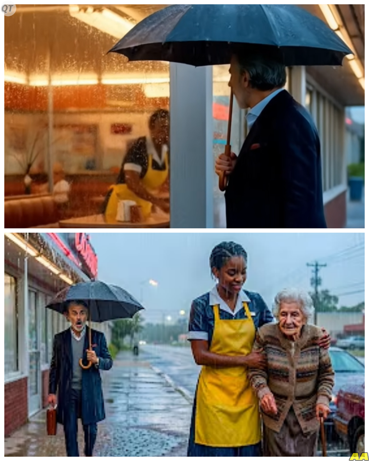 A Billionaire Watched In Silence As A Waitress Was Fired For Taking A Moment To Help His Sick Mother And What He Did Next Turned A Small Act Of Kindness Into A Decision That Shocked Everyone In The Room -KK It seemed like a routine dismissal something no one would question until he stepped forward and revealed just how much that single act meant changing the entire outcome in seconds. The full story is in the comments below.