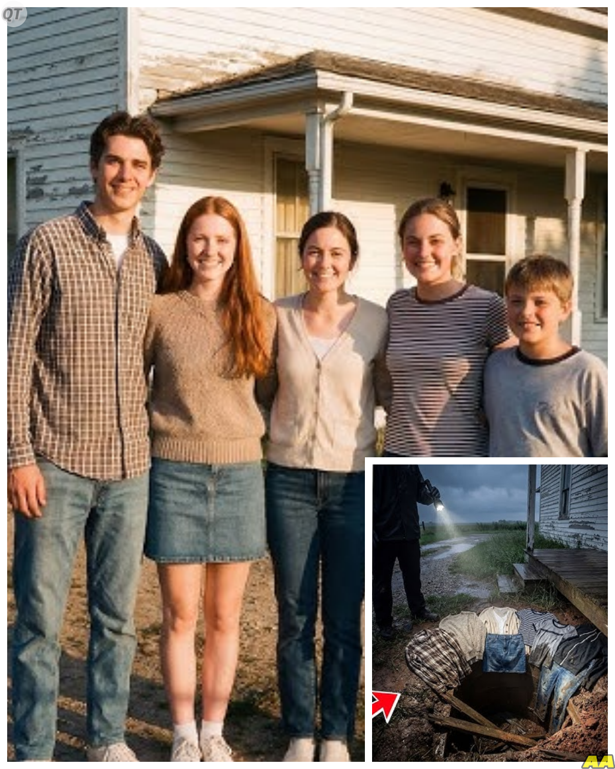 Five Cousins Laughed Their Way Through a Quiet Farm Reunion Then Vanished Without a Trace, Until 29 Years Later a Violent Flood Tore Through the Land and Unearthed a Secret That Turns a Family Memory Into a Nightmare No One Can Deny -KK It started as one of those harmless gatherings, dusty roads, shared meals, and stories no one thought would matter years later, but when the water came rushing in, it didn’t just destroy the land, it exposed something that had been hidden with terrifying precision. What surfaced wasn’t closure, it was a chilling reminder that some disappearances are not accidents, they are carefully buried truths waiting for the right moment to come back. The full story is in the comments below.