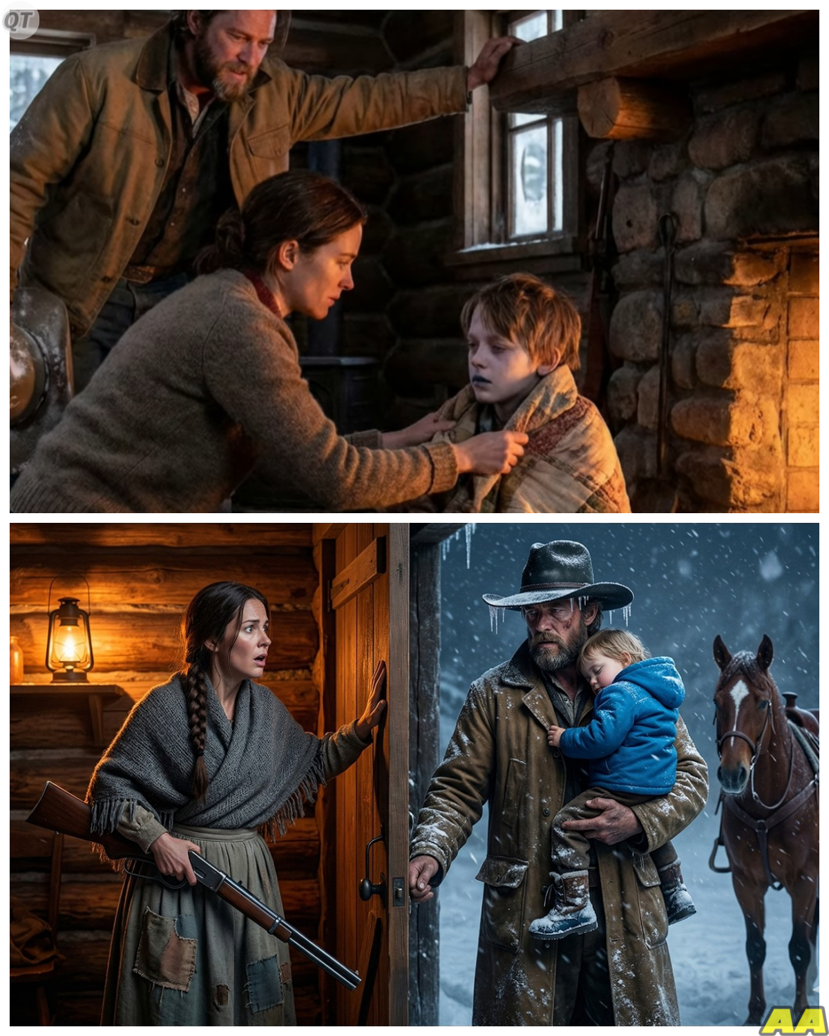 A Poor Young Girl Opened Her Door to a Stranger Cowboy With Nothing to Offer but Kindness, But by Morning the Truth About Who He Really Was Left Her Standing in Shock -KK It seemed like a simple act of compassion, a quiet night, a shared meal, and a place to sleep, but some guests don’t arrive by accident. As the hours passed, small details began to feel out of place, and by the time the truth revealed itself, it wasn’t just surprising, it was the kind of revelation that turns a single night into a story that refuses to be forgotten. The full story is in the comments below.