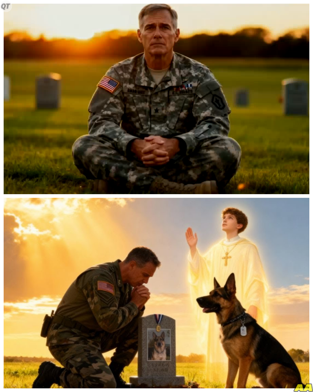A Grieving Handler Broke Down at His K9 Partner’s Tomb, Overwhelmed by Loss, Until Carlo Acutis Appeared and Whispered “He Saw Heaven Before You Did,” Changing the Moment in a Way No One Could Explain -KK It began as raw grief, the kind that doesn’t hold back, echoing through a place meant for silence, but something shifted when those words were spoken. The atmosphere grew still, heavier, as if the pain had been interrupted by something deeper, leaving behind a quiet question that lingered long after the tears had stopped. The full story is in the comments below.
