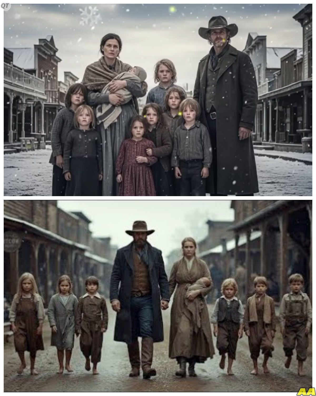 “I’ll Take Her And All 7 of Her Children” The Mountain Cowboy’s Shocking Decision Turns a Desperate Bargain Into a Legend of Defiance Love and a Truth That Leaves an Entire Town Speechless -KK They expected him to laugh and walk away like everyone else but instead he stepped forward with a choice that shattered every assumption and as whispers spread and eyes narrowed it became clear that this was not just kindness it was a move that would expose secrets people had worked hard to bury and no one was ready for what came next. The full story is in the comments below.