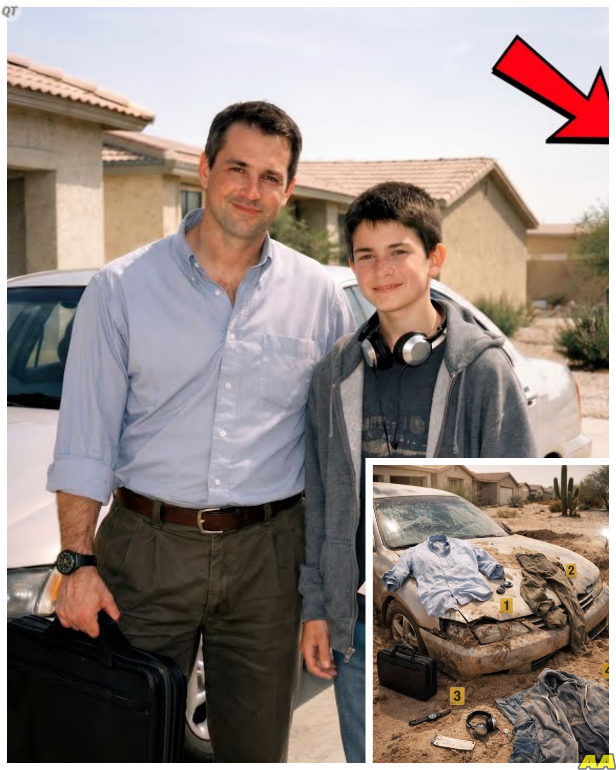 In 1997, a father and his 12-year-old son left their Phoenix home for the airport, beginning what should have been a simple 40-minute drive to catch a flight to Boston. But they never boarded that plane. They never arrived at the terminal. Their rental car vanished without a trace. And for 29 years, their disappearance remained one of Arizona’s most baffling unsolved cases. Until a construction crew digging near an abandoned rest stop unearthed something that would shatter a grieving widow’s carefully constructed life and reveal a nightmare hiding in plain sight. If you’re fascinated by true crime mysteries and unsolved disappearances, subscribe to stay updated on cases like this one. The July heat shimmerred above the asphalt as Elena Brennan stood in the driveway of their Phoenix home, watching her husband load the last suitcase into the trunk of the rented sedan. Thomas moved with his characteristic efficiency, checking and re-checking that Daniel had everything he needed for the twoe trip to Boston. Their son, 12 years old and buzzing with excitement about visiting his grandparents and touring MIT, was already buckled into the back seat, his disman headphones hanging around his neck. “You have the tickets?” Elena asked for the third time that morning, unable to shake a vague sense of unease that had settled over her since waking. Thomas smiled. That patient loving smile that had won her over 15 years ago. Right here in my briefcase along with Daniel’s motion sickness medication and the contact information for your parents. He closed the trunk with a solid thunk. We’ll be fine, Elena. It’s just a quick drive to Sky Harbor. Elena glanced at her watch. 9:30 in the morning. Their flight departed at noon, giving them plenty of time, even with Phoenix traffic. Thomas was always cautious, always early. It was one of the things she loved about him. “Come here, you,” she said, pulling Daniel out of the car for one more hug. He tolerated it with the good-natured embarrassment of a boy on the cusp of adolescence. “Be good for Grandma and Grandpa. Call me when you land.” I will, Mom,” Daniel said, already pulling away, eager to begin the adventure. Thomas embraced her last, holding her close for a moment longer than usual. “I love you,” he whispered against her hair. “We’ll see you in 2 weeks.” “I love you, too,” she replied, memorizing the feel of him. Though she didn’t know why the impulse struck her so strongly, she watched them pull out of the driveway, watched Thomas’s careful wave through the driver’s side window, watched Daniel’s hand shoot out of the back window in an enthusiastic goodbye. The rental sedan, a silver Toyota Camry, turned left onto Desert Willow Drive and disappeared from view. That was the last time Elena Brennan saw her husband and son alive. When they didn’t call from Boston that evening, she assumed a delay. When the airline confirmed they’d never checked in for the flight, she called the police. When the rental company reported the car had never been returned, she began to understand that something terrible had happened on that bright July morning. 29 years later, she would finally learn the truth. The Phoenix sun blazed overhead as Elena Brennan stepped out of her airconditioned sedan and into the parking lot of the Arizona Department of Public Safety. At 58, she moved with a careful deliberateness of someone who had learned not to hurry, not to hope too quickly. The voicemail from Detective Sarah Chen had been brief but urgent. Mrs. Brennan, this is regarding your husband and son’s case. We need you to come to the station as soon as possible. We found something. In 29 years, Elena had received dozens of such calls. Each one had led nowhere. A possible sighting that turned out to be someone else. A tip from a psychic, a hiker who thought he’d seen a silver sedan rusting in a canyon, which turned out to be a different vehicle entirely. She had learned to armor herself against disappointment, to keep her expectations buried so deep they couldn’t hurt her anymore. But something in Detective Chen’s voice had been different. Not excitement, exactly. Something heavier, something that felt like dread. The detective met her in the lobby, a woman in her early 40s with sharp eyes and an expression that immediately put Elena on edge. Mrs. Brennan, thank you for coming so quickly. Please follow me. They walked through corridors Elena had traveled countless times over the years, past cubicles where investigators worked on other cases, other tragedies. Detective Chen led her to a small conference room where another officer, an older man with gray hair and weathered features, stood waiting. “This is Detective Marcus Webb,” Chen said as they sat down. He’s been reviewing cold cases and your family’s disappearance came back across his desk about 6 months ago. Elena’s hands tightened on her purse. What did you find? Detective Web cleared his throat. Mrs. Brennan, 3 days ago, a construction crew was excavating land near the old Desert Vista rest stop on Interstate 10, about 20 m east of here. The rest stop was closed in 2003 and the area has been abandoned ever since. They’re planning to build a new commercial development there. He paused and Elena saw him exchange a glance with Detective Chen. During the excavation, they uncovered a vehicle buried approximately 8 ft underground. The room seemed to tilt. Elena gripped the edge of the table. Thomas’s car, a silver 1997 Toyota Camry, license plate matching the rental your husband was driving. Webb confirmed. We’ve spent the last 72 hours processing the scene. Mrs. Brennan, I need to prepare you. This is going to be difficult. Are they inside? Elena heard herself ask, her voice sounding distant and strange. Did you find Thomas and Daniel? Detective Chen reached across the table, her hand stopping just short of Elena’s. We found remains in the trunk of the vehicle. Two sets. We’re conducting DNA analysis now, but based on the preliminary examination, one appears to be an adult male, the other a juvenile male consistent with your son’s age at the time of disappearance. Elena had imagined this moment for nearly three decades. She had rehearsed it in therapy, prepared herself for the day she would finally know. But nothing could have truly prepared her for the hollow, devastating certainty of it. They were dead. They had been dead all along. While she had spent years hoping, searching, never giving up, they had been buried in the desert, 8 ft underground, hidden away like garbage. “How?” she whispered. “How did they die?” The detectives exchanged another look. This one longer, more troubled. That’s where this case becomes more complex, Webb said carefully. The medical examiner found evidence of trauma to both victims. Blunt force trauma to the skull in both cases. Mrs. Brennan, your husband and son were murdered. The word hung in the air like poison. Murdered. Not an accident, not a wrong turn in the desert or a medical emergency or any of the terrible but natural explanations she had constructed over the years. Someone had killed them deliberately. Someone had buried them in the ground and let Elena suffer for 29 years, never knowing. There’s something else, Chen said quietly. The vehicle was buried very deliberately. Someone excavated a deep hole, drove or pushed the car into it, and filled it in. This required significant time, equipment, and planning. This wasn’t a random crime. “The rest stop,” Elena said, her mind struggling to process the information. “They were going to the airport. Why would they stop there?” “We don’t know yet,” Webb admitted. “But we’re going to find out.” Mrs. Brennan, I want you to know that this case is now our top priority. We have forensic evidence we didn’t have in 1997. We have new technology, new techniques. Whoever did this, we’re going to find them. Elena sat in silence for a long moment, staring at her hands. Hands that had packed Daniel’s suitcase that morning. Hands that had straightened Thomas’s collar. Hands that had waved goodbye as they drove away to their deaths. I want to see the car, she said finally. Mrs. Brennan, I don’t think that’s I want to see it, she repeated, her voice hardening. Please. The detectives consulted silently. And then Chen nodded. I’ll take you to the impound facility, but I need to warn you, Mrs. Brennan. It’s been underground for nearly 30 years. It’s not going to look like you remember. 20 minutes later, Elena stood in the cavernous impound garage, staring at what remained of the silver Camry. The vehicle was caked in dried desert soil, its paint dulled and corroded. The windows were shattered, whether from the burial process or the excavation. Elena couldn’t tell, but she recognized it. Even destroyed, even transformed into this relic of horror. She recognized the car that had carried away her family. We found personal items inside, Chen said quietly. Your husband’s briefcase in the front seat, your son’s discman still in the back. Luggage in the trunk along with the remains. She hesitated. There was also a map. Someone had marked a route, but it wasn’t the route to the airport. Where did it go? Elena asked. North,” Chen replied. “Tow toward Flagstaff.” “Mrs. Brennan, is there any reason your husband would have deviated from the planned route to the airport?” Elena shook her head slowly. “No, Thomas was always punctual. He would never risk missing a flight, especially not with Daniel excited about the trip.” Then we have to consider the possibility that they were forced off course, Webb said, either coerced or driven by someone else. As Elena stared at the ruined vehicle, a thought occurred to her. The rental company, she said. When you called them in 1997, what did they say? Chen pulled out a notebook, flipping through pages. According to the original case file, the rental company reported the vehicle as unreturned. Your husband had rented it for 3 weeks to cover the Boston trip and a few days extra. Who did he rent it from? Ellen pressed. Was it someone at the agency or did someone else handle it? Webb’s eyes sharpened with interest. That’s a good question. Let me pull the original rental agreement. He made a call, spoke briefly to someone, and then looked up with a strange expression. Mrs. Brennan. The rental was arranged through a third party service, a company called Desert Roads Auto Rental. According to our records, they went out of business in 1999. 2 years after Thomas and Daniel disappeared, Elena said slowly. “We’ll start there,” Chen said. “Find out who owned that company, who worked there, who might have had access to information about your husband’s travel plans.” She turned to Elena. “Mrs. Brennan, I know this is overwhelming. Is there someone who can stay with you tonight? You shouldn’t be alone. Elena thought of her sister Clare, who had moved to Phoenix 5 years ago to be closer to her. I’ll call my sister, but I want to be involved in this investigation. I want to know everything you discover. We’ll keep you informed, Webb promised. Every step of the way. As they walked back toward the main building, Elena felt something shift inside her. For 29 years, she had existed in a terrible limbo, unable to grieve properly because there had been no bodies, no certainty, no closure. Now she knew Thomas and Daniel were gone. But someone had taken them from her, and that someone was still out there, had been out there all this time, walking free while she suffered. “Detective Chen,” she said as they reached the parking lot. “Find who did this. Please find them and make them answer for what they’ve done. Chen met her eyes and Elena saw a fierce determination there. We will, Mrs. Brennan. I promise you, we will. Elena drove home in a days, the Phoenix sprawl passing by her windows in a blur of strip malls and desert landscaping. When she pulled into her driveway, she sat for a long moment in the car, unable to make herself go inside to the empty house where she had spent 29 years waiting for a phone call that would never come. Finally, she went inside and called Clare, who arrived within 20 minutes, her face pale with shock when Elena told her the news. They sat together on the couch where Elellena had spent so many sleepless nights. And for the first time in nearly three decades, Elellena allowed herself to truly weep. Not the careful, controlled tears she had permitted herself over the years, but deep, wrenching sobs that came from the very core of her being. Thomas was dead. Daniel was dead. They had been dead all along. And someone somewhere knew exactly how and why. Detective Sarah Chen sat in her office long after Elena Brennan had left. The case files spread across her desk like pieces of a puzzle that had waited 29 years to be solved. The photographs from the excavation site stared up at her, stark and terrible. The silver camry emerging from the earth like a mechanical corpse. The skeletal remains carefully removed and photographed in situ before transport to the medical examiner. The personal effects preserved by the dry desert soil. Each one a small tragedy. Marcus Webb appeared in her doorway holding two cups of coffee. He set one on her desk without asking. A ritual they developed over 6 months of working cold cases together. You look like hell, he observed. I feel like hell, she admitted. That woman has been waiting for answers for almost 30 years, Marcus. And what do we have? a buried car and two bodies. No suspects, no clear motive, and a rental company that doesn’t exist anymore. Web settled into the chair across from her desk. We have more than we did 72 hours ago. And we have something the original investigators didn’t have in 1997. What’s that? Time. Whoever did this has been living with this secret for 29 years. People who carry that kind of weight, they make mistakes eventually. They tell someone, they get careless. Our job is to find those mistakes. Chen pulled out the rental agreement, a photocopy from the original case file, Desert Roads Auto Rental. According to the business licensing records, it was owned by a man named Raymond Howell. He filed for bankruptcy in late 1998 and shut down operations in January 1999. Convenient timing, Webb noted. Did the original investigation look at him? Chen flipped through the file. There’s a note here. Detective Ramirez, the lead investigator in 1997, interviewed Howell twice. Once right after the disappearance, once about 3 months later. Howell claimed he didn’t remember anything unusual about the rental. Said Thomas Brennan came in, filled out the paperwork, took the car, and that was the last he saw of him. Is Howell still alive? I checked. He’s 73 years old, living in a retirement community in Scottsdale. I think we should pay him a visit tomorrow morning. Webb nodded, then tapped the photograph of the marked map found in the car. This bothers me. If someone forced them off the planned route, why leave a map showing where they were going? Maybe they didn’t expect the car to ever be found, Chen suggested. 8 ft underground in an abandoned rest stop area. If not for that construction project, it might have stayed buried for another 50 years. Or maybe the map was meant to mislead us, Webb said. Show us heading north to Flagstaff when they actually went somewhere else entirely. Chen considered this. The medical examiner is running toxicology on what remains she can test. If Thomas or Daniel were drugged, that might tell us something about how they were controlled. Her phone buzzed with an incoming email. Chen opened it and felt her pulse quicken. Preliminary DNA results confirmed match for Thomas and Daniel Brennan. Webb let out a long breath. At least Elena will have that certainty. There’s something else, Chen said, reading further. The ME found fibers on the clothing remains, synthetic material, possibly from rope or restraints. Both victims hands were bound at the time of death. The implications settled over them like a weight. Thomas Brennan and his 12-year-old son had been tied up and murdered, their bodies hidden away in a makeshift grave. This hadn’t been a quick act of violence. It had been planned, deliberate, cruel. We need to rebuild the timeline, Webb said. What do we know for certain? Chen pulled out a legal pad and began writing. July 18th, 1997. Thomas and Daniel left their home at approximately 9:30 a.m. The flight was scheduled to depart at noon. Sky Harbor Airport is roughly 40 minutes from their house in normal traffic. They had plenty of time. The rest stop where the car was found, Webb continued. How far is that from their house? about 25 minutes in the opposite direction of the airport. If they were heading to the rest stop instead of the airport, that suggests either Thomas deliberately drove there for some reason or someone else was driving the car. The car? Chen mused. It was a rental. How did the killer know they’d be in that specific vehicle? Webb leaned forward. That’s the question, isn’t it? Either the killer followed them from their house, which seems risky in broad daylight, or they knew in advance what car Thomas would be driving, which brings us back to the rental company. Chen said someone at Desert Roads Auto Rental could have known what vehicle was rented, when it would be picked up, where it was going. We need a list of everyone who worked there in 1997. Webb said employees, mechanics, anyone who had access to rental information. Chen was already typing, pulling up archived business records. I’ll request employment records from the state. If Howell kept any documentation from the bankruptcy, we might get lucky. They worked in silence for the next hour. Chen making calls and sending emails while Webb reviewed the original case file page by page, looking for details that might have been missed or dismissed 29 years ago. The building grew quiet around them as other detectives went home to their families, but Chen barely noticed. She had learned early in her career that the first 72 hours after a break in a cold case were crucial. After that, the urgency faded. Other cases demanded attention and momentum was lost. “Here’s something,” Web said suddenly. In Detective Ramirez’s notes from the initial investigation, he mentions that Elellanena Brennan told him Thomas seemed distracted the morning of the trip. Not worried exactly, but preoccupied. Distracted how? She didn’t elaborate. But what if Thomas knew something was wrong? What if someone had contacted him, threatened [clears throat] him, forced him to deviate from the plan? Chen reached for her phone. I’ll call Elena tomorrow. see if she remembers anything more specific about his behavior that morning. There’s also this, Webb continued, pointing to another section of the report. The rental company told police the car was picked up at 8:00 a.m. on July 18th, but Elena says they didn’t leave the house until 9:30. Where was Thomas for that hour and a half? Chen felt a chill run down her spine. That’s a significant gap. If he picked up the car at 8 and didn’t leave home until 9:30, where did he go? What was he doing? We need to check his phone records from that day, Webb said. See who he called, who called him. I’ll request them tomorrow, Chen said, making a note. Though getting records from 1997 might be challenging. Webb stood, draining the last of his coffee. Get some sleep, Sarah. We’ve got a long road ahead of us and we need to be sharp. After he left, Chen sat alone in her office, staring at the photographs of Thomas and Daniel Brennan. The official photos from 1997 showed a handsome man in his late 30s with kind eyes and a gentle smile. His arm around a grinning boy with his father’s same eyes, same smile. Father and son caught in a moment of ordinary happiness, neither of them knowing that their time together was measured in hours. She thought of Elena Brennan going home to an empty house, finally knowing the worst after years of terrible uncertainty. Chen had worked homicides for 15 years, had seen the damage violent death inflicted on those left behind. But there was something particularly cruel about this case, about the deliberate concealment, the years of false hope, the calculated cruelty of letting Elena wonder and search and never know. Whoever had done this had robbed her of not just her husband and son, but of 29 years of her life. 29 years of being unable to grieve properly, to find peace, to move forward. That kind of prolonged suffering required a special kind of malice. Chen gathered the files, locked them in her desk, and headed home. But sleep, when it finally came, was troubled by dreams of silver cars buried in the desert and the sound of a 12-year-old boy calling for help that would never arrive. The next morning, Chen and Webb drove to the Sunny Vista Retirement Community in Scottsdale. The facility was pleasant and well-maintained with desert landscaping and walking paths winding between low stuckco buildings. A receptionist directed them to building C, apartment 214, where Raymond Howell resided. The man who answered the door looked older than his 73 years, stooped and frail, with liver spotted hands that trembled slightly as he held the door. His eyes were roomy but sharp, and they narrowed suspiciously when Chen and Webb showed their badges. “Mr. Howell, I’m Detective Chen. This is Detective Webb. We’d like to ask you some questions about Desert Roads Auto Rental.” Howell’s face went pale. That was a long time ago. May we come in? He hesitated, then stepped aside to let them enter. The apartment was small but neat, decorated with the impersonal furniture that came standard with assisted living facilities. Howell gestured to a small couch and took a chair across from them, moving slowly as if his bones hurt. Mr. Howell, you may have seen the news, Chen began. 3 days ago, we recovered a vehicle that had been buried near an abandoned rest stop on Interstate 10, a silver Toyota Camry that was rented from your company in July 1997. Howell’s hands tightened on the arms of his chair. I remember the man and his son who disappeared. Thomas and Daniel Brennan, Webb said, you spoke with detectives in 1997 about the rental. I told them everything I knew. Howell said, his voice defensive. Which wasn’t much. The man came in, rented a car, and I never saw him again. [clears throat] “We’d like to go over that day again,” Chen said gently. “Sometimes details come back with time. Things that didn’t seem important before.” Howell was quiet for a long moment, his gaze distant. I remember he seemed nervous, kept checking his watch, looking out the window. I figured he was just worried about missing his flight. Did anyone else interact with him? Webb asked. Other employees, customers? I had a kid working for me then. College student worked part-time doing paperwork and cleaning cars. Michael something. Mike Foster, that was his name. Chen and Webb exchanged a glance. Do you know what happened to Michael Foster? No idea. He quit about a month after that car went missing. just didn’t show up one day, never called, never came back for his final paycheck. I was going to report him, but then everything fell apart with the business and I had bigger problems. Did Foster have access to rental records? Chen pressed. Would he have known what car Thomas Brennan was driving, where he was going? Howell thought about it. Yeah, he did the paperwork sometimes when I was busy. He could have seen the rental agreement. How old was Foster at the time? 20, maybe 21. Phoenix kid going to community college. Webb made notes while Chen continued, “Mr. Howell, did anything unusual happened in the days before or after the Brennan disappeared?” “Anything that stuck with you?” Howell’s eyes shifted away from hers, and Chen felt her instincts sharpen. “He was holding something back.” “Mr. Howell,” she said quietly. Two people are dead, a father and his 12-year-old son. If you know something, anything, now is the time to tell us. The old man was silent for so long that Chen thought he might refuse to answer. Then finally, he spoke, his voice barely above a whisper. About a week before it happened, I got a phone call. Middle of the night, maybe 2 or 3:00 a.m., a man’s voice asking about upcoming rentals. Wanted to know if I had any cars going out for long trips that week. Chen leaned forward. Did you tell him? I hung up on him. Thought it was some kind of scam or robbery setup. But the next night, he called again. This time, he said if I didn’t cooperate, bad things would happen to my business. Howell’s hands were shaking now. I told him to go to hell and hung up. But then the Brennan disappeared and I wondered, “Did you tell the police about these calls in 1997?” Webb asked, his voice hard. Howell shook his head miserably. I was scared. My business was already struggling, and I thought if the police started investigating me, it would finish me. I convinced myself the calls weren’t connected, that it was just a coincidence. Did you recognize the voice? Chen demanded. No, he didn’t sound old or young, just normal. But there was something about the way he talked real calm, like he was ordering a pizza instead of making threats. Chen stood, barely containing her anger. Mr. Howell, you withheld critical information in a double homicide investigation. Information that might have saved lives or led us to a killer 29 years ago. I know. the old man whispered. I’ve known it for 29 years. It’s why the business failed, why my wife left me, why I can’t sleep at night. I’ve been waiting for someone to come ask me about it again, hoping I’d get a chance to finally tell the truth. Webb was on his phone, already requesting a formal statement. Chen paced the small living room, her mind racing. Someone had specifically targeted the Brennan, had called the rental company asking about long trips, had known in advance that Thomas would be traveling with his son. The calls, she said, did they come from a blocked number? I don’t know. This was 1997 before caller ID was common. I just answered the phone and there he was. And you’re certain it was a man? Yes. Deep voice like I said, calm. As Webb arranged for Howell to come to the station to give a formal statement, Chen stepped outside into the Arizona Heat. Pulling out her phone, she called the tech unit and requested a deep dive into Michael Foster, the college student who had quit without notice right after the Brennan’s vanished. “Check everything,” she told the analyst. “Current address, employment history, criminal record, social media, everything. I want to know where he is and what he’s been doing for the last 29 years.” When Webb joined her outside, his expression was grim. This changes everything. This wasn’t random. Someone planned this, targeted the Brennan specifically. But why? Chen said. Thomas Brennan was a civil engineer. By all accounts, he was a quiet family man with no enemies, no debts, no criminal connections. Why would someone target him and his son? That’s what we need to find out, Webb said. And I think Michael Foster might have the answers. Michael Foster’s last known address led Chen and Webb to a modest apartment complex in Tempe. But according to the current tenant, Foster had moved out in 2003. The property manager, a harried woman in her 50s, scrolled through ancient computer records and shook her head. No forwarding address. He left about 6 months before I started working here. I can check with the owner, but I doubt he kept records from that far back. Back in the car, Webb’s phone rang. He listened for a moment, his expression darkening, then thank the caller and hung up. That was the tech unit. They found Michael Foster. Where? Maricopa County Jail. He’s been there for the last 11 years, serving 25 to life for seconddegree murder. Chen felt a jolt of electricity run through her. Who did he kill? His girlfriend beat her to death in 2015 during an argument. The prosecution painted him as having a history of violence, though most of his priors were assault charges, bar fights, that kind of thing. Nothing before 1997, Webb checked his notes. Clean record until 2001. Then it starts assault, domestic violence, escalating pattern of violent behavior. Chen pulled back onto the road, heading toward the jail. Let’s find out what Michael Foster knows about July 18th, 1997. The Maricopa County Jail was a sprawling complex of concrete and razor wire, baking under the relentless desert sun. Chen and Webb went through security and were led to an interview room where they waited while guards brought Foster from his cell. The man who entered the room bore little resemblance to the 20-year-old college student he’d been in 1997. Michael Foster was now 50 years old. His face weathered and hard, his arms covered in prison tattoos. He moved with the careful awareness of someone who had learned to watch for threats from every direction. When he saw the detectives, something flickered in his eyes. “Fear,” Chen thought. “Or maybe recognition.” “Michael Foster,” Chen said as he sat down across from them, his hands cuffed in front of him. “I’m Detective Chen. This is Detective Web. We’re investigating a cold case from 1997.” Fosters’s jaw tightened. “I don’t know anything about anything from 1997. You worked at Desert Roads Auto Rental that summer, Webb said. You quit without notice in August 1997, right after a father and son disappeared while driving one of the rental vehicles. I was a kid. I quit a summer job. So what? Chen slid a photograph across the table. Thomas and Daniel Brennan smiling at the camera, alive and unaware of what was coming. So 3 days ago, we found their bodies. They’d been murdered and buried for 29 years, and you quit your job right after they vanished. Foster stared at the photograph, and Chen saw his throat work as he swallowed. I didn’t kill anybody back then. You can check. I didn’t have any record until years later. But you remember them, Chen pressed. You remember the Brennan? A long silence. Then Foster looked up and there was something haunted in his eyes. Yeah, I remember. Tell us what you remember, Webb said quietly. Foster was quiet for so long that Chen thought he wouldn’t answer. Then finally, he started to speak, his voice low and rough. I was working the desk that morning when Brennan came in to pick up his rental. Nice guy, polite. His kid was with him, excited about some trip they were taking. I processed the paperwork, gave them the keys, and they left. That was it. Except it wasn’t, Chen said. Because something happened. Something that made you quit a month later without even collecting your final paycheck. Fosters’s hands clenched on the table. A week after they disappeared, a man came to the rental place late afternoon near closing. He wanted to rent a car, but there was something wrong about him. [clears throat] The way he looked at me like he knew something. “What did he look like?” Webb asked, leaning forward. “Tall, maybe six, too. Dark hair, lean build. He had these eyes, these cold eyes that just looked right through you.” He asked about the Brennan. Said he’d heard about the disappearance on the news. Wondered if the police had found anything yet. Chen felt her pulse quicken. Did you tell the police about this man? Foster shook his head. He told me not to. Said if I talked to the cops, bad things would happen. Said he knew where I lived, where my mom lived, where I went to school. I was 20 years old and scared out of my mind. So I kept my mouth shut. But you quit. Webb noted. Yeah. I couldn’t stand being there anymore, knowing something was wrong, knowing I should say something, but being too afraid. I thought if I just left, moved on, it would all go away. His voice cracked. But it didn’t go away. It never went away. Is that why you turned violent? Chen asked. The guilt? Fosters’s eyes met hers. And she saw genuine pain there. Maybe. I don’t know. I started drinking, got into fights. Everything just got darker and darker until I couldn’t see my way out anymore. And then I did something I can never take back. Webb pulled out a notepad. This man who came to the rental place. Did he give you a name? Yeah. He said his name was David Martin, but when I looked him up later after I’d had time to think about it, I couldn’t find anyone by that name matching his description. I think it was fake. Did he rent a car? No. He looked around for a few minutes, asked his questions, then left. But before he went, he did something strange. He took one of our business cards from the counter and wrote something on the back of it. Then he put it in his pocket and left. Chen exchanged a glance with Web. Did you see what he wrote? No, but I remember thinking it was weird taking our card and writing on it like that. Did this man have any distinguishing features? Scars, tattoos, accent? Foster thought for a moment. He had a scar on his left hand between his thumb and index finger. Looked like an old burn mark, like he’d grabbed something hot. Chen made a note. Did you ever see him again? No, but about 2 weeks later, I got a phone call. Middle of the night, it was him. I recognized his voice. He said, “You made the right choice staying quiet. Keep it that way.” Then he hung up. “And you never reported any of this.” Web said, his voice hard with frustration. “I was a kid,” Foster said, his own voice rising. “A scared kid who didn’t know what to do. You think I don’t regret it? You think I haven’t spent the last 29 years wondering if I could have saved them if I’d just been braver?” Did Raymond Howell know about this man’s visit? Chen asked. Foster shook his head. He’d left early that day. It was just me closing up. That’s why the guy came then. I think he knew I’d be alone. Chen sat back processing this new information. They now had a description of a potential suspect, albeit 29 years old. A tall man with dark hair and a distinctive scar using the name David Martin who had taken a threatening interest in the Brennan’s disappearance. Michael,” she said quietly. “If we showed you photographs, do you think you could identify this man?” “Maybe, it’s been a long time. But those eyes, I’d remember those eyes.” As they prepared to leave, Foster called out to them, “Detective Chen, those people, the father and son, did they suffer?” Chen turned back. “Yes, they did.” Fosters’s face crumpled. “I’m sorry, God. I’m so sorry. I should have said something. I should have helped. Yes, Chen said coldly. You should have. Outside in the scorching parking lot, Webb loosened his tie and shook his head. A potential suspect from 29 years ago using a fake name. This is going to be like finding a ghost. We have a physical description and a distinctive scar, Chen said. And we know he was familiar enough with the area to stake out the rental place to know when Foster would be alone. This wasn’t someone passing through. This was someone local, someone who knew the area well. Someone who called Howell ahead of time asking about long-distance rentals, Webb added. Someone who planned this carefully. Chen’s phone rang. It was the medical examiner’s office. she answered, listened for a moment, then felt her blood run cold. “What is it?” Web asked when she hung up. The me finished the detailed examination of Daniel Brennan’s remains. “Marcus, that 12-year-old boy didn’t die the same day as his father.” Web stared at her. “What?” Based on the decomposition patterns and some preserved tissue samples, the ME estimates Daniel died at least a week, possibly 2 weeks after Thomas. Thomas Brennan was killed on or around July 18th, 1997, but Daniel Brennan was kept alive for days, maybe weeks, before he was murdered. The implications hit them both like a physical blow. Thomas had been killed quickly, but his son had been taken somewhere, held captive, kept alive for some unknown purpose before finally being murdered and buried with his father’s body. We need to tell Elena, Webb said quietly. I know. Chen felt sick. But first, I want to know why. Why kill the father immediately, but keep the son alive? What was the purpose? They drove back to the station in silence, each lost in their own dark thoughts. When they arrived, Chen found a message waiting from the tech unit. They’d pulled phone records from the Desert Roads Auto Rental for July 1997, and there were indeed two calls placed to the business in the early morning hours of July 11th and July 12th, exactly as Howell had described. Both calls had originated from a pay phone in Phoenix, less than 2 mi from where the Brennan had lived. Chen stared at the address, her mind working. The killer had been in the Brennan’s neighborhood, watching them, planning. This wasn’t random. This was targeted, specific, personal. But why? What had Thomas Brennan done to attract the attention of a killer? And why take his son? She pulled up Thomas Brennan’s background file, reading through it again with fresh eyes. Civil engineer, employed by Meridian Design Group for 12 years. Married to Elena for 15 years. No criminal record, no debts, no known enemies. A quiet, ordinary life that had ended in extraordinary violence. Webb appeared in her doorway. I’ve been thinking about the timeline. If Daniel was kept alive for up to 2 weeks, that means he was still alive when Elena was frantically searching for them. When she was filing missing person’s reports and calling hospitals, her son was somewhere still breathing, still hoping someone would find him. Stop, Chen said, unable to bear the thought. We can’t think about it that way or we’ll go crazy. We have to think about it that way, Webb insisted. Because understanding what happened to Daniel might be the key to understanding why this happened at all. The killer didn’t just want Thomas dead. He wanted something from that boy. Something worth keeping him alive for days in whatever hell he was trapped in. Chen’s desk phone rang. It was the front desk. Detective Chen, there’s someone here to see you. Says it’s urgent. Name is Patricia Vance. Did she say what it’s about? She says she has information about the Brennan case. She saw it on the news. Chen and Webb exchanged glances. Send her up. 5 minutes later, a woman in her mid60s entered Chen’s office. Patricia Vance was well-dressed and composed, but Chen could see the tension in her shoulders, the way her hands gripped her purse. “Thank you for seeing me,” Vance said as she sat down. “I almost didn’t come. I’ve spent 29 years trying to forget what I saw. But when I heard they found those poor people, I knew I had to finally speak up.” “What did you see, Miss Vance?” Chen asked gently. Vance took a deep breath. July 18th, 1997. I was driving on Interstate 10 heading east out of Phoenix. It was around 10:30 in the morning. I saw a silver car pulled over near the old Desert Vista rest stop, the one that closed down years ago. There was another car parked behind it, a dark blue sedan. I remember because I thought maybe someone was having car trouble. Chen’s pulse quickened. Did you see anyone? Yes, there were two men standing by the silver car talking to the driver. At the time, I thought they were just good Samaritans helping someone. But then, as I passed, I saw something that’s haunted me ever since. What was it? Vance’s voice dropped to a whisper. One of the men had his hand on the back of a boy’s neck. The boy was standing very still, like he was afraid to move. And the look on that child’s face, the terror. I’ve never forgotten it. But I was already past them, and I convinced myself I was imagining things, that I was being paranoid. I drove on and tried to forget about it. “Why didn’t you report it?” Web asked. “I did,” Vance said, her eyes welling with tears. 2 days later, when I heard about the missing father and son, I called the police. I told them what I’d seen. But the detective I spoke to said they’d already checked the rest stop and found nothing. He thanked me and said they’d look into it, but I never heard anything more. I thought maybe I’d been wrong, that it wasn’t connected. Chen felt a cold fury building in her chest. Do you remember which detective you spoke to? I wrote it down. I kept the note all these years. Vance pulled a small yellowed piece of paper from her purse. Detective Lawrence Garrett. Chen took the paper, her mind racing. Lawrence Garrett had retired in 2003, but she could track him down, find out why this crucial tip had been dismissed or ignored. Ms. Vance, can you describe the men you saw? One was tall, dark-haired, thin build. The other was shorter, stockier. I didn’t get a good look at their faces. I was driving past too quickly. But the tall one, he had this way of standing, very still, very controlled. It gave me chills. The cars, Webb interjected. Can you describe them in more detail? The silver one was a sedan, pretty new looking. The dark blue one was older, maybe from the 80s. It had a dent in the rear bumper. I remember that. Chen showed her the photograph of Thomas and Daniel Brennan. Could this have been the father and son you saw? Vance studied the photo, her hand trembling slightly. Yes. Yes, that could have been them. The boy had dark hair like that. And the man, the way he was standing in the photo, it matches my memory. After taking Vance’s full statement and contact information, Chen and Webb sat in stunned silence. Someone saw them, Webb finally said. Someone saw them being abducted in broad daylight, reported it to the police, and nothing was done. We need to find Lawrence Garrett, Chen said grimly. And we need to find out why he ignored this tip. Lawrence Garrett lived in a quiet neighborhood in Mesa, in a house with a well-maintained lawn and a vintage truck in the driveway. When he answered the door, Chen saw a man in his early 70s with the kind of weathered face that spoke of too many years seeing humanity’s worst. His eyes narrowed when he saw their badges. “I’m retired,” he said flatly. “We know,” Chen replied. “But we need to talk to you about a case from 1997, the Brennan disappearance.” Something flickered across Garrett’s face, too quick for Chen to identify. Fear, guilt. He stepped aside reluctantly and let them in. The house was neat, but sparse, decorated with photographs of grandchildren and a few commendations from his years on the force. Garrett gestured to a worn couch and took a recliner across from them, his body language defensive. “What about the Brennan?” he asked. You were one of the lead investigators, Webb said. We’re reviewing the case and we found some inconsistencies in how certain tips were handled. That was almost 30 years ago, Garrett said. I don’t remember every detail of every case. Chen pulled out her notebook. July 20th, 1997. A woman named Patricia Vance called in a tip. She’d seen a silver car pulled over near the Desert Vista rest stop on the morning of July 18th with two men and a boy who appeared frightened. Does that ring any bells? Garrett’s jaw tightened. Vague. We got dozens of tips on that case. According to Ms. Vance, you told her you checked the rest stop and found nothing. Chen pressed. But according to the case file, no one actually searched that location until 3 days later. Why did you lie to her? I didn’t lie, Garrett said, his voice rising. We did a preliminary check. There was nothing there. A preliminary check? Webb’s voice was hard. A woman reports seeing what could have been an abduction in progress at a specific location, and you did a preliminary check. Garrett stood abruptly. You don’t know what it was like back then. We were overwhelmed, understaffed. That case had media attention, tips coming in from every direction, most of them worthless. We did the best we could with what we had. “Sit down, Mr. Garrett,” Chen said coldly. “We’re not done,” Garrett remained standing, his hands clenched at his sides. “If you’re here to blame me for not solving a 29-year-old case, you can get out of my house.” We’re here because 3 days ago, we found Thomas and Daniel Brennan buried at the exact location Patricia Vance told you to search. They’d been there the whole time. While you were dismissing her tip, while you were doing your preliminary check, a 12-year-old boy was being held captive somewhere, still alive, still able to be saved, and he died because nobody looked hard enough. The color drained from Garrett’s face. He sank back into his chair as if his legs had given out. “What?” The medical examiner estimates Daniel Brennan was kept alive for 1 to two weeks after his father was murdered, Webb said. Which means if someone had properly investigated Vance’s tip, if someone had searched that rest stop thoroughly in the first few days, we might have found him in time. Garrett looked like he might be sick. I didn’t know. I swear to God, I didn’t know. Why didn’t you search? Chen demanded. A credible witness puts them at that exact location, and you ignored it. Why? Garrett was silent for a long time, staring at his hands. When he finally spoke, his voice was barely audible. Because I was told not to. The words hung in the air like smoke. Explain, Webb said. The day after Vance called, I was planning to take a team out to search the rest stop area thoroughly. But that morning, I got called into the captain’s office. Captain Frank Morrison, he’s been dead for 15 years now. He told me to focus my resources elsewhere, that the rest stop tip was probably nothing, that we had more promising leads to follow. And you just accepted that? Chen asked incredulously. Morrison was my superior officer, Garrett said, his voice thick with something that might have been shame. And he wasn’t just suggesting it. He was ordering me to drop that line of investigation. Did he say why? No, but I’d worked under Morrison for 10 years. He was a good cop, or so I thought. If he said to focus elsewhere, I figured he had his reasons. Webb leaned forward. Did you ever ask him about it later? After the case went cold, once about a year later, when we still had nothing, I brought up the rest stop, suggested we should go back and search more thoroughly. Morrison shut me down hard, said I was wasting my time chasing ghosts, that the Brennan had probably left the state voluntarily. Garrett’s hands were shaking now. I knew it didn’t make sense, but I let it go. God help me. I let it go. Chen felt a chill run down her spine. “Someone inside the department interfered with the investigation. Someone in a position of authority deliberately steered you away from the one lead that might have saved Daniel Brennan’s life.” Morrison was dirty? Web asked. “I don’t know,” Garrett said miserably. “After I retired, I heard rumors.” “Nothing concrete, just whispers about Morrison having debts, maybe taking money from people he shouldn’t have. But he died before anyone could prove anything. Who else knew about Vance’s tip? Chen asked. Who else might have known you were planning to search the rest stop? The whole unit would have known. We had morning briefings where we discussed active leads. Maybe 15 20 people would have heard me mention it. Chen’s mind raced. If Morrison had deliberately sabotaged the investigation, someone had gotten to him. someone with enough money or influence to buy off a police captain to ensure that Thomas and Daniel Brennan’s bodies remained hidden. [clears throat] “We need the names of everyone who was in those briefings,” she said. “Everyone who worked the case, everyone who had access to the investigation,” Garrett nodded slowly. “I can try to remember, but some of those people are dead now and others scattered across the country after they retired.” “Try anyway,” Webb said. “Every name you can remember.” As Garrett began writing, Chen stepped outside to make a call. She reached the tech unit and requested a full background check on Frank Morrison, deceased captain of the Phoenix Police Department. Financial records, known associates, anything that might explain why he would deliberately sabotage a murder investigation. When she returned inside, Garrett had filled two pages with names. Chen took the list, scanning it. Most of the names meant nothing to her, but one near the bottom made her pause. Victor Brennan, she read aloud. Same last name. Relation. Garrett looked up. Thomas Brennan’s older brother. He was a lawyer. Came in a few times to push us on the investigation, see if we had any updates for Elena. I included him because he was around asking questions. Chen felt something click in her mind. Did Victor Brennan have access to case details? Did he sit in on any briefings? No, not officially, but Morrison sometimes talked to him privately, gave him updates as a courtesy since he was family. Where is Victor Brennan now? Garrett frowned. I don’t know. He stopped coming around after about 6 months. I assumed he moved away or just gave up hope. Back at the station, Chen pulled up everything she could find on Victor Brennan. The records painted an interesting picture. Victor had been a corporate lawyer for a large Phoenix firm until 1998 when he’d abruptly left the practice and moved to Seattle. He’d worked there for a few years, then dropped off the grid entirely around 2004. No tax returns after 2004, the tech analyst told her. No employment records, no credit card usage, no property ownership. It’s like he vanished or died. Webb suggested if he died, there’s no death certificate on file anywhere in the country. Chen stared at Victor Brennan’s driver’s license photo from 1997. He bore a strong resemblance to his brother Thomas, the same kind eyes and gentle features. But there was something else in his expression. Something harder to define. A sadness maybe or a weariness. Let’s talk to Elellena, Chen said. Find out what she knows about her brother-in-law. They found Elellena at home, her sister Clare sitting beside her on the couch. When Chen and Webb arrived, Elena’s face showed the strain of the past few days. She’d been told that her husband and son’s bodies had been positively identified, but Chen had held back the worst detail. The fact that Daniel had been kept alive for days or weeks. Now, looking at this woman who had already suffered so much, Chen found herself dreading what she had to say. “Mrs. Brennan, we need to ask you about your brother-in-law, Victor.” Elena’s expression shifted. Something guarded entering her eyes. “Victor? Why? When did you last see him? It’s been years. 20, maybe more. After Thomas and Daniel disappeared, Victor was very involved in trying to find them. He pushed the police, hired private investigators with his own money, did everything he could, but after about a year, he just stopped. He told me he was moving to Seattle for work, and we lost touch. “Did he ever seem strange to you?” Web asked. Did anything about his behavior stand out? Elena thought about it. He was devastated by their disappearance. Thomas was his only sibling, and they were very close. Victor took it hard, maybe even harder than I did in some ways. He became obsessed with finding them. Obsessed how? Chen pressed. He would spend hours going over police reports, mapping out theories, following leads that the police had dismissed. He barely slept. His wife left him because he wouldn’t let it go. Elellena paused. “Is Victor in trouble?” “Do you think he knows something about what happened?” “We’re just trying to locate everyone who was involved in the original investigation,” Chen said carefully. “Do you have any contact information for him? Any way to reach him?” “No, like I said, we lost touch years ago, but his ex-wife might know where he is. Her name is Denise Brennan, though she probably went back to her maiden name after the divorce, Denise Carver. Back in the car, Webb pulled up records for Denise Carver. She still lived in Phoenix, worked as a real estate agent. They called her office and were told she was showing a property, but would be available in an hour. While they waited, Chen’s phone rang. It was the medical examiner. Detective Chen, I have preliminary toxicology results on Daniel Brennan’s remains. There were traces of bzzoazipines in his system, specifically dasipam. Someone was drugging that boy, keeping him sedated. Chen closed her eyes, fighting back a wave of nausea. What about Thomas Brennan? No drugs in his system, just blunt force trauma to the skull, consistent with being struck from behind with a heavy object. He would have died quickly. At least Thomas had been spared knowing what would happen to his son, Chen thought. At least he hadn’t lived to see Daniel drugged and kept captive. They met Denise Carver at a coffee shop near her office. She was a polished woman in her late 50s with expensive highlights and the kind of professional smile that didn’t quite reach her eyes. When Chen and Webb identified themselves and explained why they were there, the smile vanished entirely. Victor,” she said, her voice flat. “I haven’t spoken to him in 15 years. We’re trying to locate him,” Chen explained. “He was involved in the investigation into his brother’s disappearance, and we need to ask him some follow-up questions.” Denise laughed, but there was no humor in it. “Good luck with that. Victor Brennan is a ghost. He disappeared almost as thoroughly as his brother did.” “What do you mean?” Web asked. Denise stirred her coffee, not drinking it. After Thomas and Daniel vanished, Victor lost his mind. Not all at once, but slowly, methodically. He quit his job, cashed out his retirement accounts, spent every dime on private investigators and psychics and anyone who claimed they could help find his brother. He stopped sleeping, stopped eating. He would stay up all night making charts and graphs, convinced there was some pattern he was missing. When did you divorce him? 2000. I couldn’t watch him destroy himself anymore. I tried to help, but he wouldn’t listen to anyone. She looked up at them, her eyes hard. But here’s the thing. Right before we split up, Victor started talking about a theory he’d developed. He said he’d figured out what happened to Thomas and Daniel. He said he knew who was responsible. Chen leaned forward. Did he tell you who? No, he said it was better if I didn’t know. He said knowing would put me in danger. Denise’s hand trembled slightly on her coffee cup. A week later, he emptied our bank accounts and left. I got divorce papers in the mail 6 months after that, already signed. I never saw him again. Did he ever mention a Captain Frank Morrison? Chen asked. Denise’s eyes widened. Yes, he hated Morrison. said Morrison had sabotaged the investigation, that he was covering for someone. Victor was convinced Morrison was dirty, but he couldn’t prove it. Did he ever mention anyone else? Any names of people he suspected? There was one name he mentioned a few times. David something. David Martin, maybe. He said, “This David Martin was the key to everything, but he could never find any trace of him. It was like the man didn’t exist.” Chen and Webb exchanged glances. David Martin. The fake name Michael Foster had been given by the man with the scar. Miss Carver, Chen said carefully. If Victor contacted you now, if he reached out for any reason, we need you to call us immediately. Why? What’s happened? We found Thomas and Daniel’s bodies. They were murdered and buried near an old rest stop. We’re working to identify their killer. The color drained from Denise’s face. Oh god. Victor was right. He was right all along. After they left the coffee shop, Chen and Webb sat in the car piecing together what they knew. “Victor Brennan figured something out,” Webb said. “Something big enough to make him abandon his entire life and disappear.” “And Morrison was dirty,” Chen added. “He deliberately sabotaged the investigation, steered Garrett away from the rest stop where the bodies were buried.” So, the question is, who paid Morrison to interfere? Who had that kind of money and influence? Chen’s phone buzzed with an email from the tech unit. The subject line read, “Frank Morrison Financial Records, urgent.” She opened it and felt her blood run cold. Marcus, look at this. In August 1997, one month after the Brennan’s disappeared, Frank Morrison deposited $25,000 in cash into his personal savings account. No explanation, no documentation. A payoff, Webb said. And look at this. There were three more deposits over the next year. 10,000 in November 1997, 15,000 in March 1998, another 10,000 in July 1998, $60,000 total, all in cash, all unexplained. Someone paid him to bury the investigation. Webb said, “The question is who?” Chen scrolled through the rest of the financial records, looking for any other anomalies, and then she found it. A single check written by Morrison in September 1997 made out to someone named Gerald Voss for $5,000. The memo line read, “Consultation services.” “Who is Gerald Voss?” she wondered aloud. Webb was already typing on his phone. After a moment, he looked up, his face grim. “Gerald Voss owns a construction and excavation company, Voss Industries. They specialize in large-scale earthmoving projects. The implications settled over them like ice water. Morrison paid an excavation company owner $5,000 2 months after the Brennan disappeared, Chen said slowly. An excavation company that would have had the equipment and expertise to bury a car 8 ft underground. We need to talk to Gerald Voss, Webb said, already starting the car. Right now, Voss Industries occupied a sprawling compound on the outskirts of Phoenix, surrounded by chainlink fencing and filled with heavy machinery. Excavators, bulldozers, dump trucks painted in faded yellow. Chen and Web pulled up to the main office, a modular building that looked like it had been temporary 20 years ago and simply never replaced. The receptionist, a young woman with bright pink nails, looked up from her computer with a professional smile. “Can I help you? We need to speak with Gerald Voss,” Chen said, showing her badge. “It’s urgent.” The smile faltered. “Mr. Voss is in a meeting right now. Can I tell him what this is regarding?” “Tell him it’s about Frank Morrison.” The receptionist picked up the phone, spoke quietly for a moment, then hung up, looking slightly pale. He’ll see you now. Second door on the right. Gerald Voss’s office was utilitarian, walls covered with blueprints and project photographs. The man himself was in his early 70s, powerfully built despite his age, with calloused hands and the kind of deep tan that came from decades working outdoors. He stood when they entered, his expression carefully neutral. Detectives, I have to say, I’m surprised to hear Frank Morrison’s name after all these years. He’s been dead what, 15 years now? 16. Webb corrected. But we’re not here about his death. We’re here about money he paid you in September 1997. Voss’s jaw tightened almost imperceptibly. That was a long time ago. I don’t remember every transaction from nearly 30 years back. Chen pulled out a copy of the check. $5,000. The memo says consultation services. What kind of consultation? I’d have to check my records. Please do. Chen said her voice hard. We’ll wait. Voss held her gaze for a moment, then moved to a filing cabinet. He made a show of searching through folders, but Chen noticed his hands were steady. Whatever nervousness he felt, he was controlling it well. “Here it is,” Voss said finally, pulling out a folder. Morrison wanted advice on a residential project. He was thinking of buying some land, needed to know about excavation costs, soil stability, that kind of thing. Residential project, Webb repeated flatly. Frank Morrison, who lived in a modest house in Glendale his entire life, suddenly needed large-scale excavation consultation. That’s what he said. I gave him some estimates, some advice. That’s all. Chen leaned forward. Mr. Voss, 3 days ago, we recovered a vehicle that had been buried 8 ft underground in the desert. It had been there since July 1997. Inside that vehicle were the murdered remains of a father and his 12-year-old son. Something flickered in Voss’s eyes. Fear, Chen thought. Definite fear. I don’t know anything about that, he said. But his voice had lost some of its certainty. The burial site was near the old Desert Vista rest stop, Webb continued. It would have required professional equipment to excavate a hole that deep to lower the vehicle into it to fill it back in without leaving obvious traces. the kind of equipment your company specializes in. I’ve never buried a car in the desert,” Voss said, his voice rising slightly. “If that’s what you’re implying, you’re way off base.” “We’re not implying anything,” Chen said. “We’re stating facts. Frank Morrison paid you $5,000 2 months after a double homicide. A homicide [clears throat] that required exactly the kind of expertise your company provides.” Voss stood abruptly. If you’re going to accuse me of murder, I want a lawyer present. Otherwise, this conversation is over. We’re not accusing you of murder, Chen said calmly. Not yet, but we are investigating a payoff Morrison made with money he received for sabotaging a police investigation, and that payment went to you. So, either you tell us what you did for Morrison, or we get a warrant and tear through every record you have until we find the answer ourselves.” The silence stretched out. Voss remained standing, his hands clenched at his sides, clearly weighing his options. Finally, he sank back into his chair. “I didn’t know what it was for,” he said quietly. “I swear to God, I didn’t know.” “Tell us what happened,” Web said. Voss rubbed his face with both hands. Morrison called me in late July 1997. Said he needed a favor off the books. said someone needed some excavation work done. No questions asked, no paperwork. He offered me $5,000 to loan out some equipment and keep my mouth shut. What equipment? A backhoe. Morrison said someone would pick it up, use it for a few hours, and return it. I was supposed to make sure none of my employees knew about it. Supposed to say it was in the shop for repairs if anyone asked. And you agreed, Chen said, barely concealing her disgust. $5,000 was a lot of money in 1997, Voss said defensively. My business was struggling. I needed it. Morrison said it was just for some private property work, that the guy doing it didn’t want to go through official channels because of permit issues. When was the backhoe taken? July 19th, 1997. Late at night, Morrison called me around 8:00 p.m. Said the guy was coming by to pick it up. One day after Thomas and Daniel Brennan had been taken. One day after Thomas had been murdered, Chen felt sick. “Did you see who took the backho?” Webb asked. “No.” I left the keys in the ignition and went home like Morrison told me. When I came in the next morning, the backho was back, parked in the same spot. There was mud on it, desert dirt. I hosed it down and didn’t think about it again until Morrison paid me a few weeks later. You never asked what it was used for. Voss’s face hardened. I didn’t want to know. And for almost 30 years, I’ve done a pretty good job of not thinking about it. But when I heard about those bodies being found near the rest stop, I knew. Somehow I just knew. Did Morrison ever mention who needed the backho? Chen pressed. Any name at all? No. He was careful about that, but I got the impression it wasn’t for Morrison himself. He was arranging it for someone else. Someone with money and connections. David Martin, Webb said. Did that name ever come up? Voss shook his head. Never heard it. Chen stood pulling out a business card. If you remember anything else, anything at all. You call me immediately. And Mr. for Voss. If we find out you knew more than you’re telling us, I will personally ensure you spend the rest of your life in prison as an accessory to murder.” Voss took the card with a shaking hand. “I really didn’t know what it was for. You have to believe me.” Outside in the scorching afternoon heat, Webb leaned against their car. He knew. Maybe not the details, but he knew something wrong was happening. “And he took the money anyway,” Chen said bitterly. God, how many people were involved in covering this up? Morrison, Voss, whoever actually used that backhoe. Her phone rang. It was Elena Brennan. Detective Chen, I remembered something about Victor. He had a storage unit, a place where he kept all his investigation materials. When we divorced, Denise mentioned he’d rented it under a fake name, so no one could trace it to him. I don’t know if it’s still there, but the facility was on Indian School Road near 32nd Street. Did Denise tell you the fake name? David Martin. He rented it under the name David Martin. Chen felt the world tilt. Mrs. Brennan, are you absolutely certain? Yes, I remember because at the time I thought it was strange. Why would Victor need to use a fake name for a storage unit? After hanging up, Chen