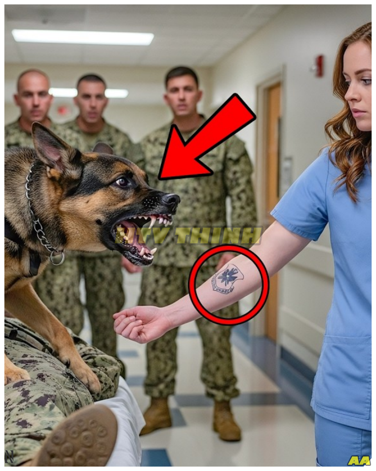 The K9 Sat Beside the SEAL’s Body for 6 Hours — Until the Rookie Nurse Showed Her Tattoo