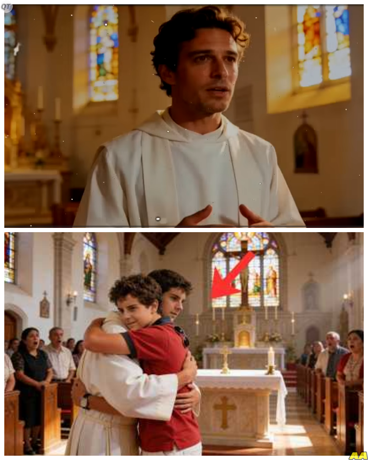 In Arequipa the Entire Parish Watched as Carlo Acutis Walked Straight Toward the Young Man Everyone Had Already Judged Guilty and Wrapped Him in a Quiet Hug That Made the Church Suddenly Fall Into an Uncomfortable Silence and Exactly 13 Minutes Later the Building That Had Been Packed With Whispering Witnesses Was Completely Empty as If Something Had Just Forced Everyone to Leave -KK What began as a tense afternoon filled with accusations and suspicious glances turned into a moment no one in that church seems eager to describe clearly. Parishioners remember the teenager stepping forward without hesitation, embracing the trembling accused stranger, and then speaking a few quiet words that nobody close enough has fully repeated since. The full story is in the comments below.