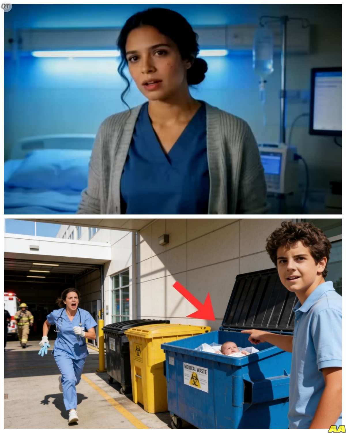 Carlo Acutis Stopped the Nurse With a Quiet Warning A Baby in the Trash Is Alive Check the Blue Container and Within Minutes the Calm Hallway Conversation Became a Rescue That No One in the Hospital Expected -KK The nurse initially thought the teenager was mistaken or repeating something overheard. But the unusual confidence in his voice made her step outside to confirm the claim. What happened next turned a simple remark into a discovery that staff members would talk about long after the night ended. The full story is in the comments below.