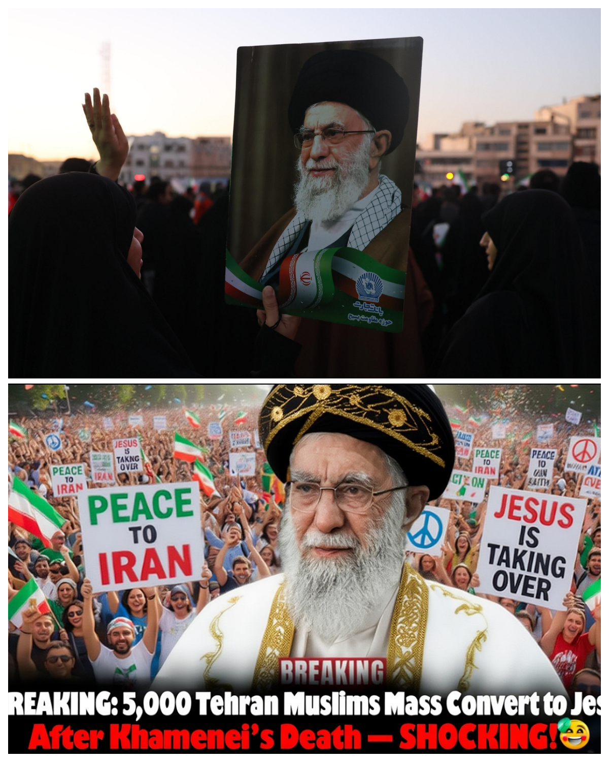 BREAKING: 5,000 Tehran Muslims Mass Convert to Jesus After Khamenei’s Death – SHOCKING! 😱  What if a sudden spiritual movement began spreading quietly through the streets of Tehran just days after the death of Ali Khamenei? Viral posts online claim that thousands of Muslims gathered in secret house meetings and decided to follow Jesus Christ, sparking rumors of a massive wave of conversions across the capital. But is this dramatic claim real—or simply another viral story spreading across social media during a tense moment in Iran’s history?  While there are no verified reports confirming that 5,000 people converted at once, researchers say Christianity has been quietly growing in Iran for years despite strict restrictions. Estimates suggest hundreds of thousands to several million Iranians may have converted from Islam, often practicing in underground house churches because public conversion can lead to arrest or persecution.  That reality has led some observers to call Iran one of the fastest-growing places for Christianity in the world, even though the movement largely remains hidden from public view.  So the question remains: Did a sudden mass conversion really happen in Tehran—or are people interpreting long-term religious changes as a dramatic event after Khamenei’s death?  The mysterious claims, the underground church movement, and the stories of faith spreading quietly across Iran are drawing intense curiosity worldwide. Read the full story and explore the hidden religious movement unfolding in Iran through the article link in the comments.