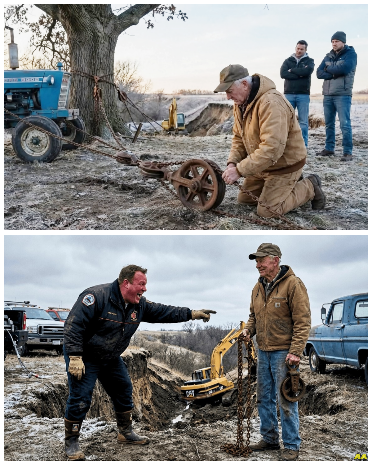 The City Rescue Crew Said It Can’t Be Saved — Then an Old Farmer Pulled Out His Grandfather’s Chains