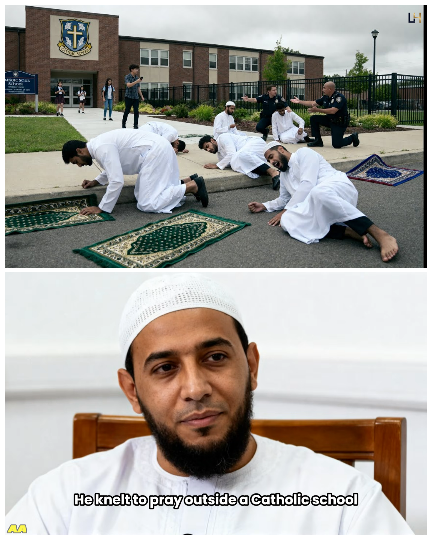 What Started as an Islam Prayer Outside a Catholic School Took a Disturbing Turn When Jesus DID THIS