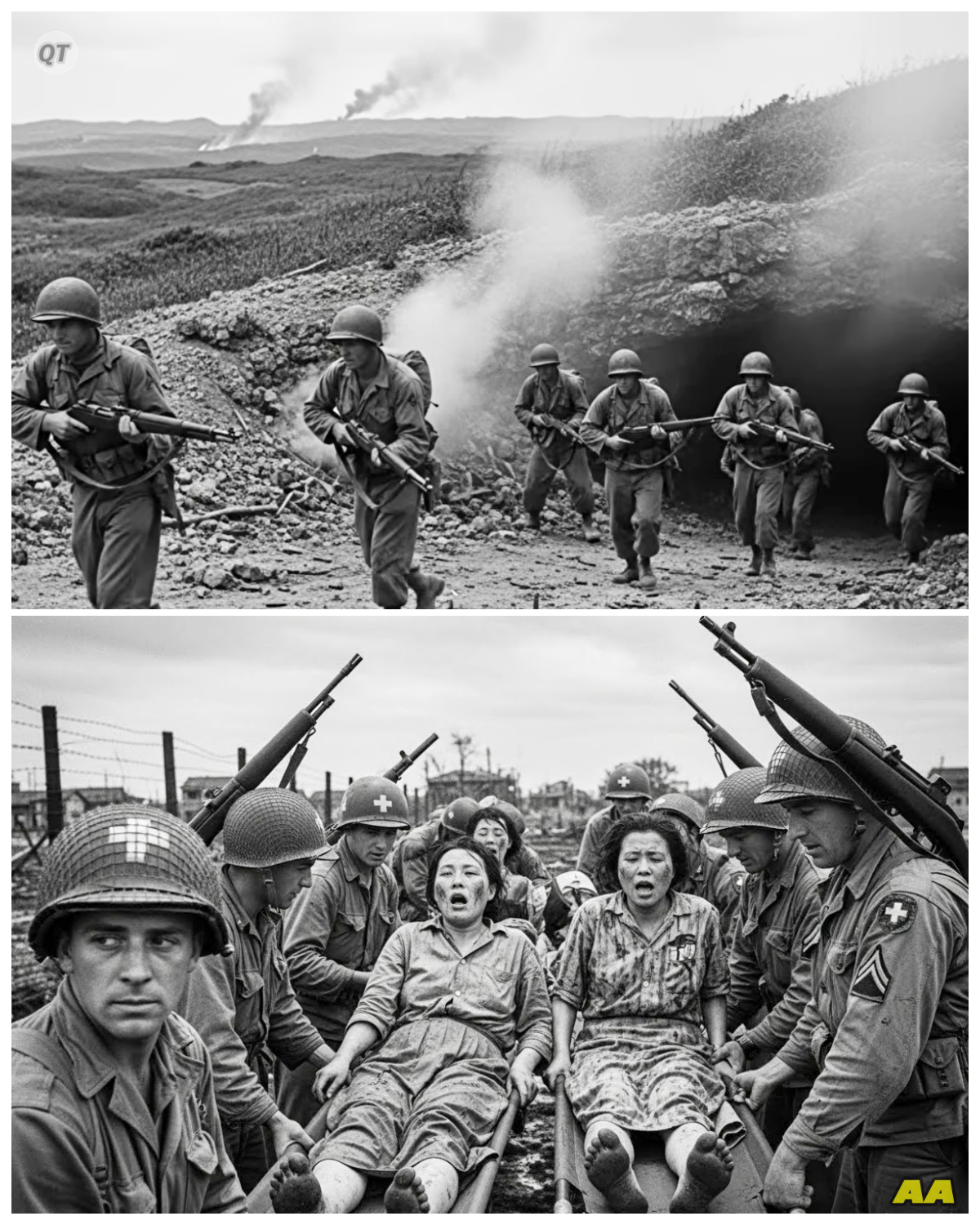 “Don’t Look Down…” — Japanese POW Women Screamed When the American Medics Lifted Them On Stretchers-ZZ