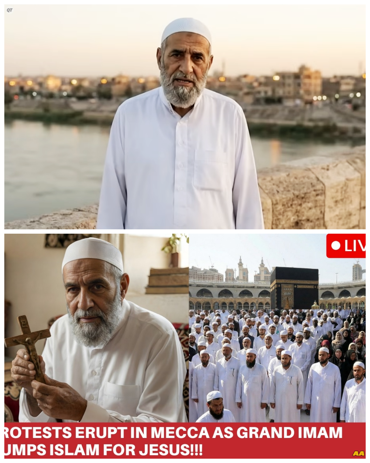 Muslims Protest in Saudi Arabia After Grand Imam of Mecca Saw Jesus & Convert to Christianity