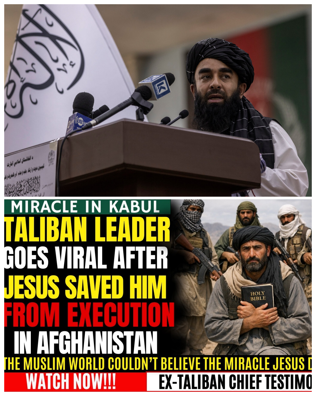 MIRACLE IN AFGHANISTAN: Taliban Leader Goes Viral After Jesus Saved Him from Execution | TESTIMONY  What could make a powerful Taliban commander suddenly speak about JESUS after standing moments away from certain dath? In this astonishing testimony coming from Afghanistan, a former leader within the Taliban claims that during the darkest moment of his life—when execution seemed inevitable—he experienced a mysterious encounter he believes came from Jesus Christ. Could a single moment between life and dath completely transform a man raised in one of the most hardline environments on earth? Witnesses say his story spread rapidly across villages and online communities, sparking intense debate about faith, miracles, and destiny. What exactly happened in that final moment before the sentence was carried out—and why do some claim the outcome defied all expectations? Discover the full testimony and the hidden details behind this unbelievable story by opening the article link in the comments