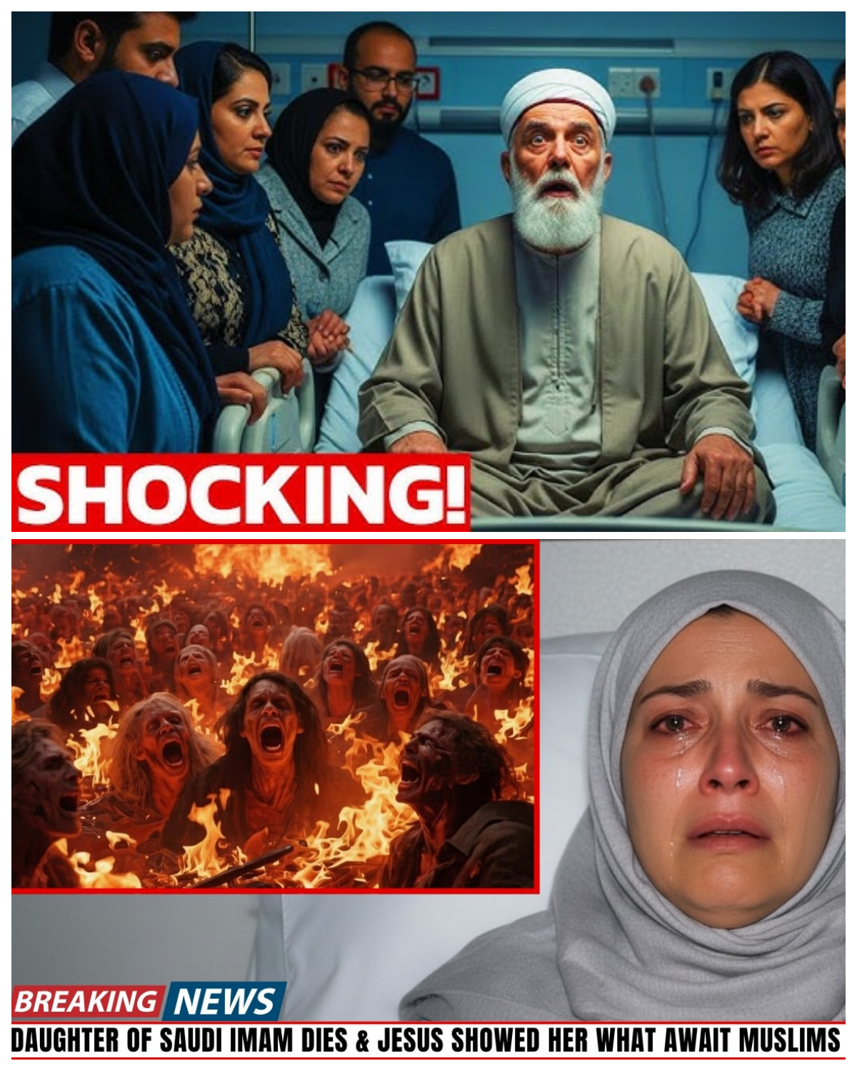 Daughter of Saudi Imam Dies & Jesus Shows Her 7 Reasons Millions of Muslims Go to Hell Every Hour  What could a young woman from a deeply religious family in Saudi Arabia possibly witness during a moment beyond life that would shake her beliefs forever? In this controversial testimony, the daughter of a respected imam claims that during a near-death experience she encountered Jesus Christ, who revealed a series of spiritual warnings about faith, repentance, and the consequences of rejecting truth. Could such a vision truly transform someone raised inside one of the world’s most traditional religious environments? As the story spreads rapidly across social media and faith discussions, people everywhere are asking the same dramatic question: what exactly did she see during those moments beyond life—and why has her message sparked such intense debate? Discover the mysterious testimony and the hidden details behind the vision that has captured global curiosity. Read the full story through the article link in the comments.