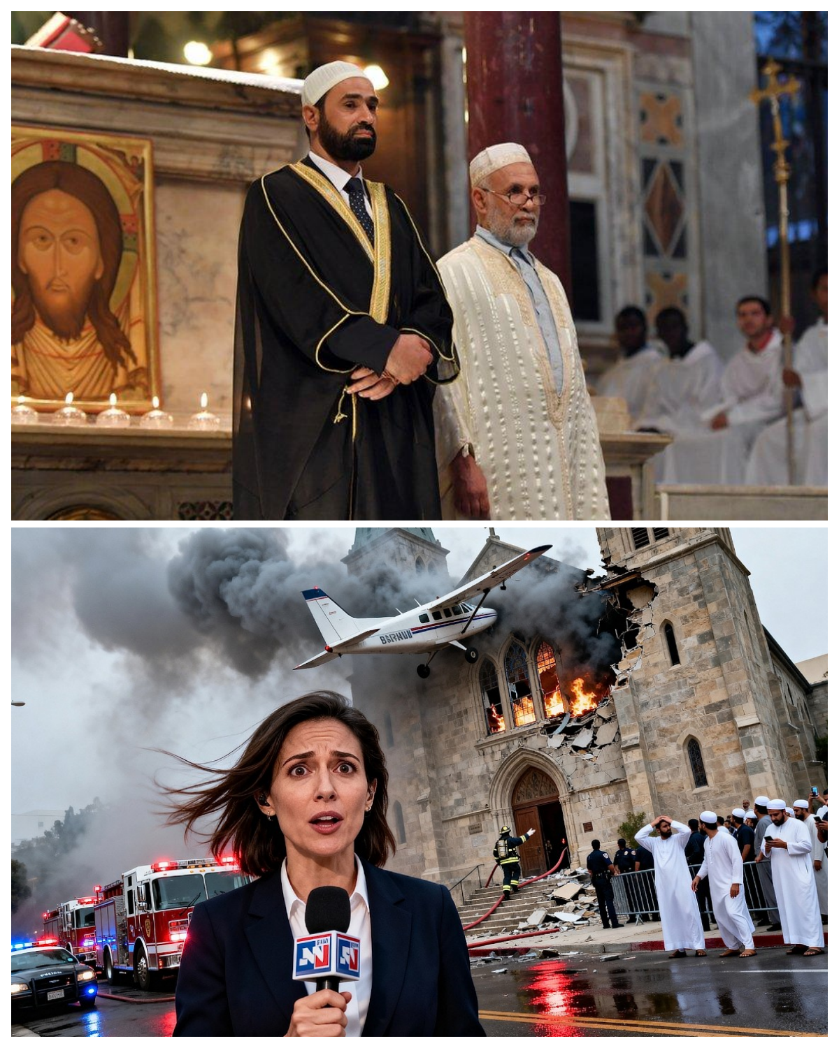 A Plane Shocked a Catholic Church Gathering — Then Something No One Could Explain Happened  What began as a normal worship service inside a Catholic church suddenly turned into a moment witnesses say they will never forget. As people prayed quietly during Mass, the sound of a low-flying plane startled the entire congregation. But what happened next left the room frozen in silence and sparked a story that quickly spread across the internet. Some believe it was coincidence, others say it was a powerful moment connected to faith and divine protection linked to Jesus Christ.  Could an ordinary moment in the sky become a sign that changed how people in that church understood faith and destiny? Why did those present say the atmosphere inside the sanctuary shifted in a way they could not explain? The mysterious details behind that unexpected moment are now drawing curiosity from believers and skeptics alike.  Discover the full story and the surprising event that left witnesses speechless by opening the article through the link in the comments.