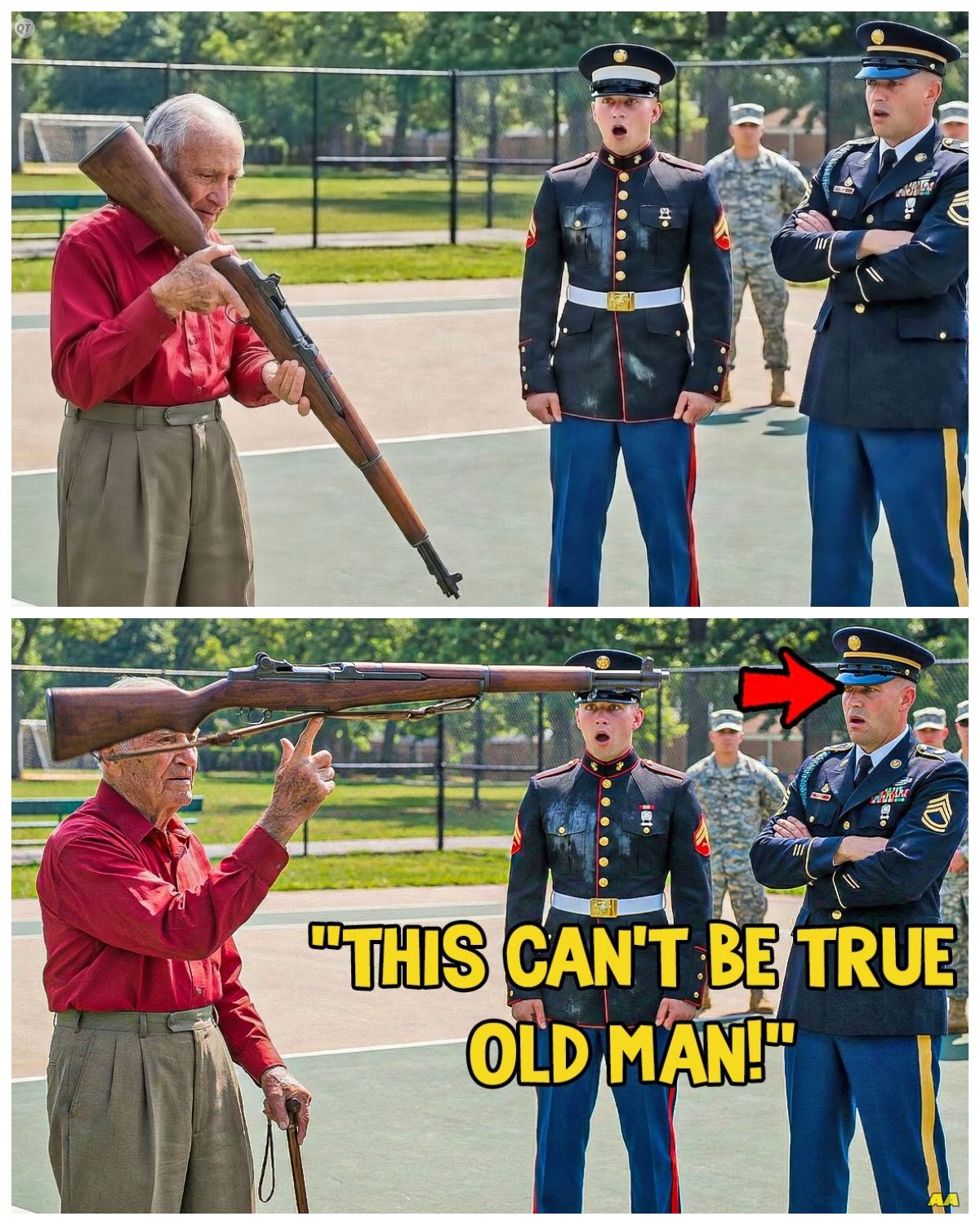 The Honor Guard Kept Dropping the Rifle — The Old Veteran Spun It With One Finger