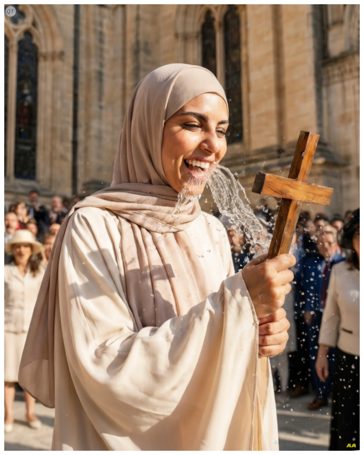 Muslim Woman Spits on Cross and What Happened 2 Seconds Later Will Leave You Speechless