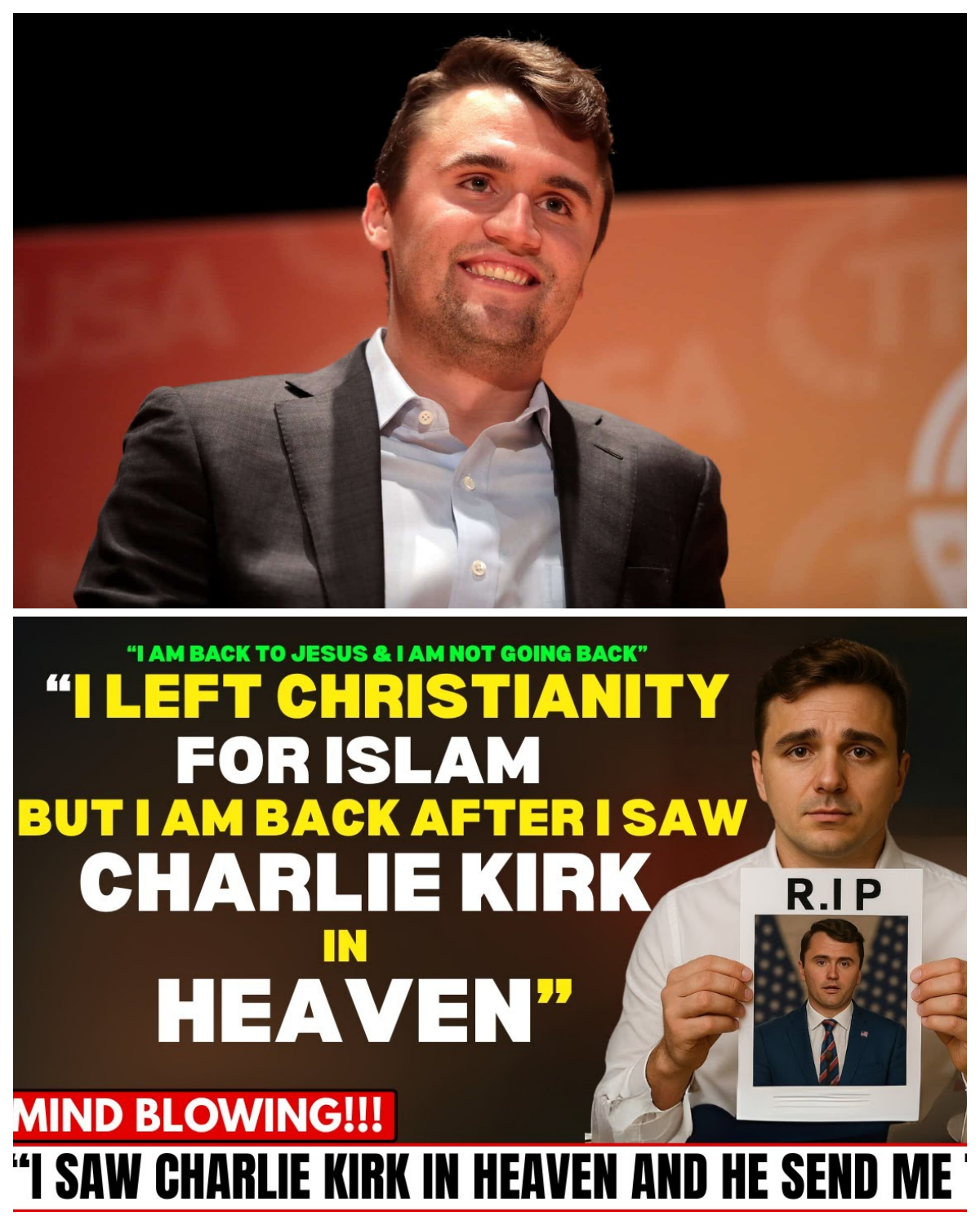 Muslim Activist Leaves Islam for Christianity After Seeing Charlie Kirk in Heaven | Testimony  What could cause a passionate activist to completely rethink everything they believed about faith and eternity? In a stunning personal testimony, a former Muslim advocate describes a vivid spiritual experience that changed the direction of his life forever. According to his account, during a powerful moment he claims to have seen Charlie Kirk in heaven alongside Jesus Christ, an encounter that pushed him to begin exploring the teachings of Christianity in a way he never had before. The story has sparked intense reactions online, with people across different backgrounds debating what it means and whether such experiences can truly transform belief. Discover the full testimony and why it’s spreading so quickly — click the article link in the comment to read more.