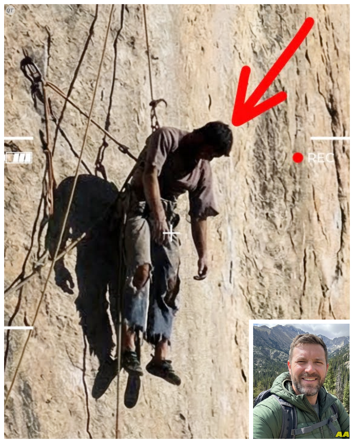 Climber Vanished in Colorado Mountains – 3 Months Later Drone Found Him Still Hanging on Cliff Edge  In March of 2017, 37-year-old experienced climber Derek Pullman set out alone to conquer the frozen north face of Mount Silverton in the Colorado Rockies.  He told his girlfriend he would be back in 4 days.  3 months later, a search drone captured an image that would haunt everyone who saw it.  A figure in torn, faded clothing, still clinging to a narrow ledge 800 ft above the valley floor, suspended between earth and sky as if frozen in his final moment of hope.  The mountains had kept him all that time, visible yet unreachable, a silent witness to the thin line between ambition and tragedy.  On March 11th, 2017, Derek Pullman arrived in the small mountain town of Granite Falls, Colorado, a place known to serious climbers as the gateway to some of the most challenging ascents in the southern Rockies.  He was a man who lived for vertical spaces, someone who found clarity in the risk that made others turn away.  At 37, he had logged over a decade of climbs across three continents, from the granite walls of Yoseite to the icecoated peaks of Patagonia.  But Mount Silverton held a special place in his mind.  He had tried its north face twice before, and both times the weather had forced him back.  This time he told friends he was going to finish what he started.  The forecast showed a narrow window of stable weather, cold but clear, and Dererick believed that was all he needed.  He checked into the Alpine Rest Lodge just afternoon.  A small familyrun place at the edge of town where climbers often stayed before heading into the wilderness.  The owner, a woman named Patricia Langford, remembered him well…………. Full in the comment 👇