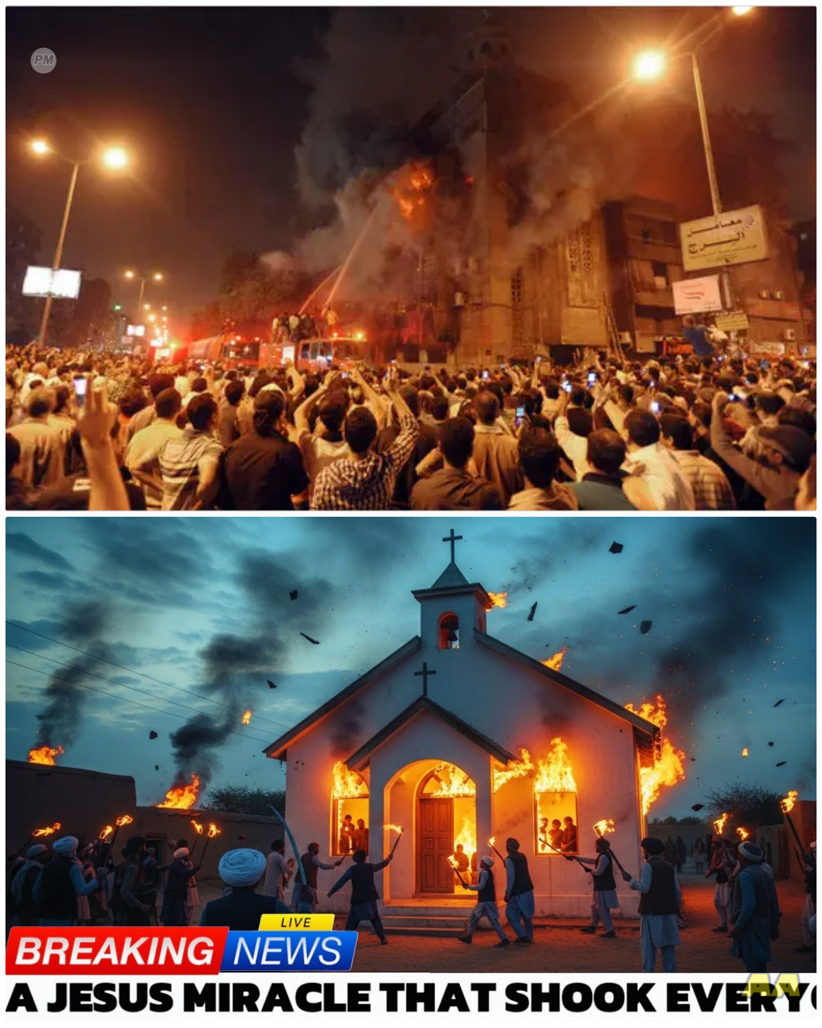 Muslim Extremists Set Fire to a Church With Worshippers Inside – What Happened Next Defies Logic