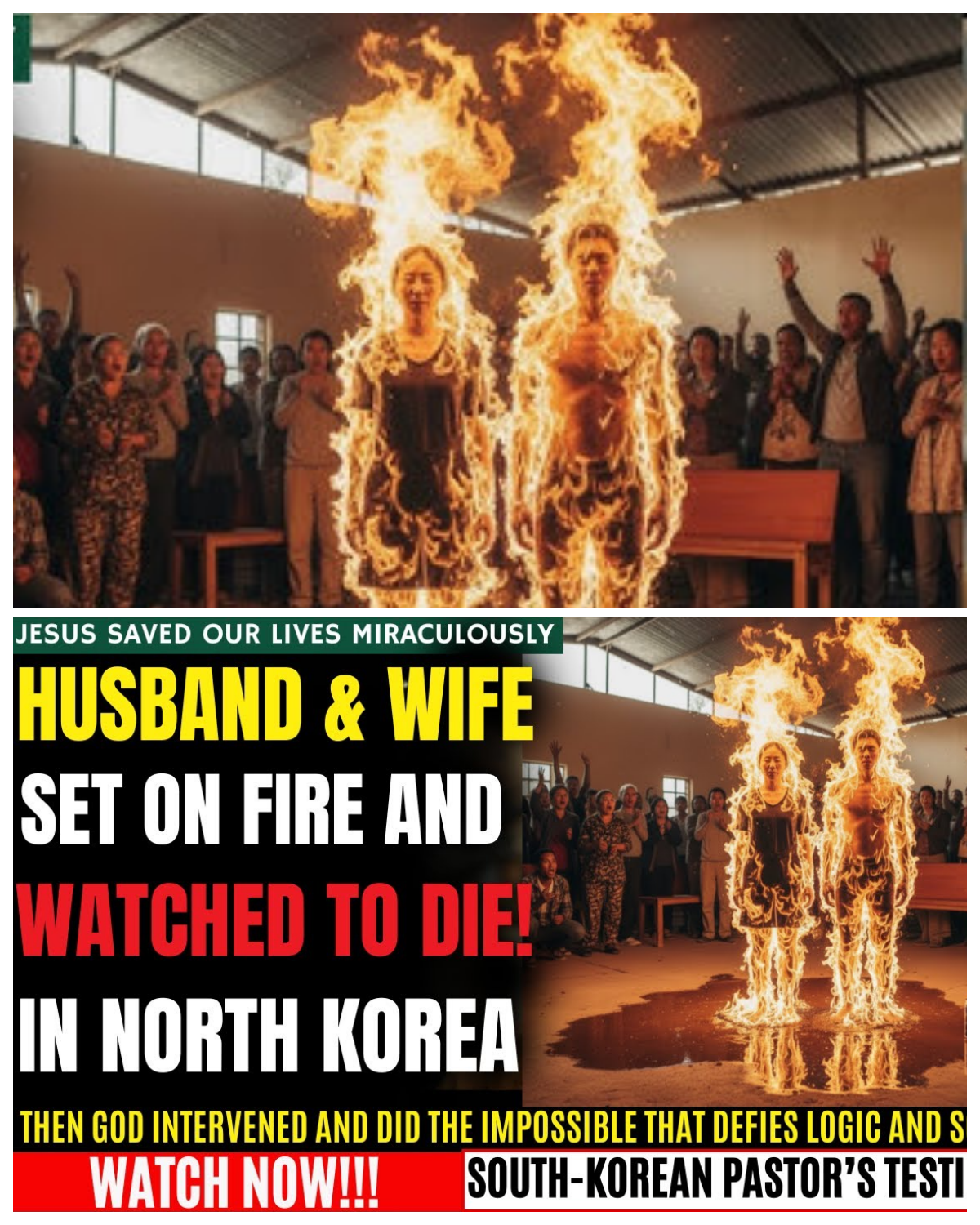 SOUTH KOREAN CHRISTIAN COUPLE WERE SET ON FIRE IN NORTH KOREA...BUT GOD INTERVENED  What really happened when a South Korean Christian couple faced a terrifying moment inside one of the world’s most secretive nations—and why are witnesses now sharing a story that many say defies logic and left everyone in stunned silence? Could this mysterious event reveal a hidden side of faith under extreme pressure? Discover the untold details and decide for yourself—click the article link in the comments to read the full story.