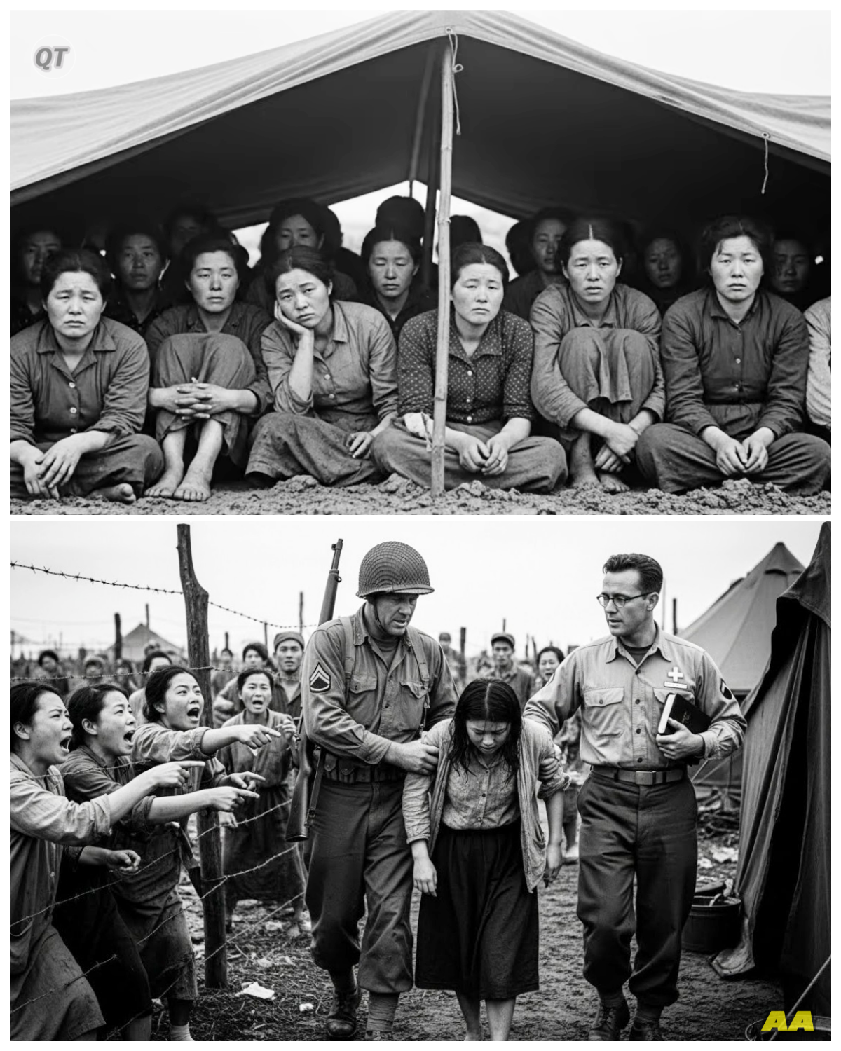 “They’re Taking Her to Officers’ Tent” — Japanese POW Women Screamed, Americans Brings Chaplain-ZZ