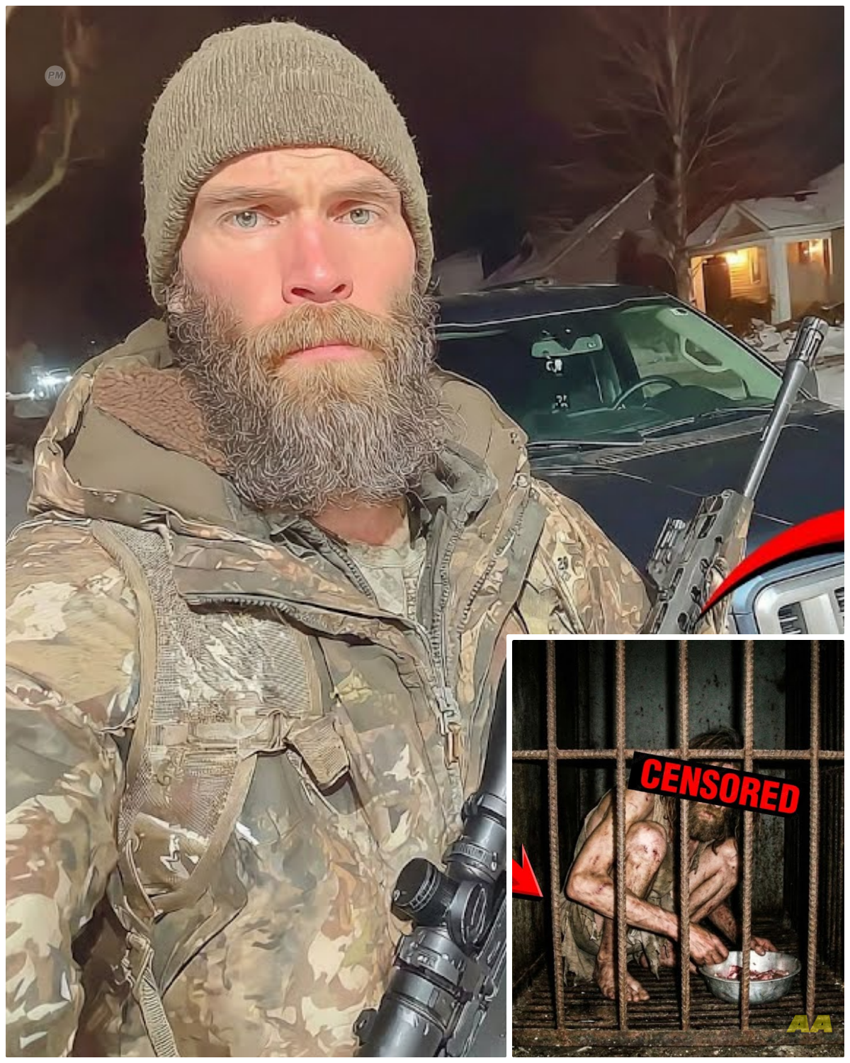 “The Terrifying True Story of a Hunter Left for Dead in Alaska—Found in Dog Cage, Eating Raw Meat for Survival!”
