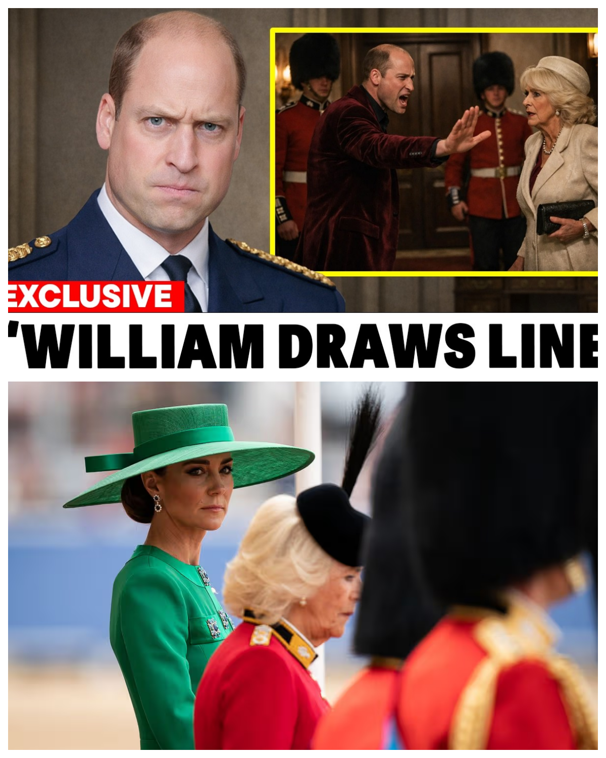 1 MIN AGO: Prince William PREVENTS Camilla From Walking Beside Catherine at Trooping