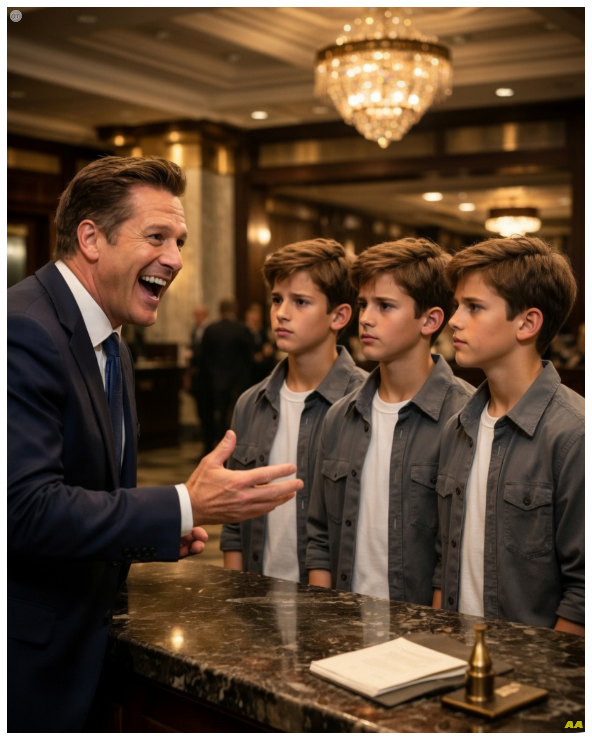 Three Triplets Enter the Bank