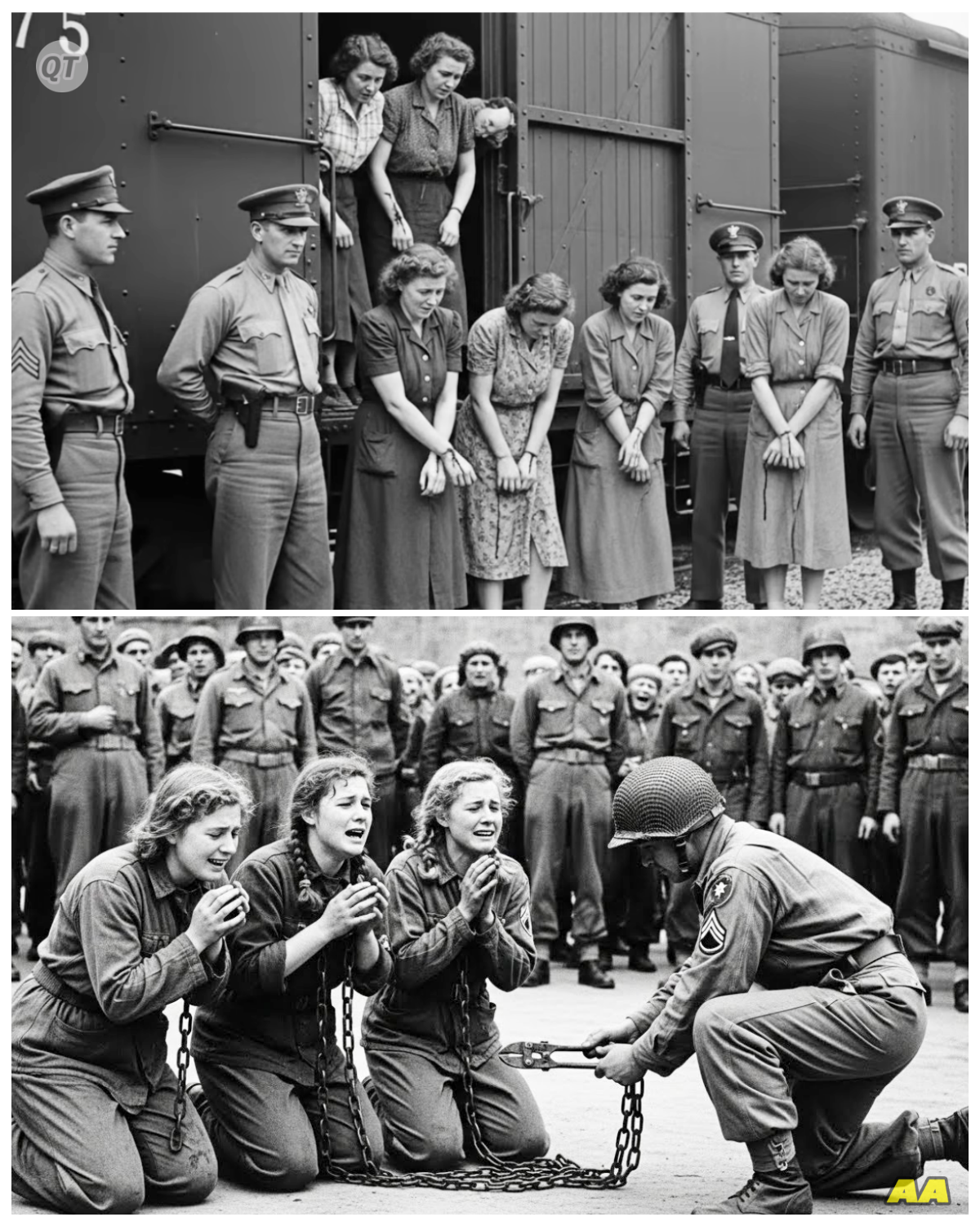 German POW Girls Cried When Americans Cut Their Shackles — They Thought Their Hands Were Broken-ZZ